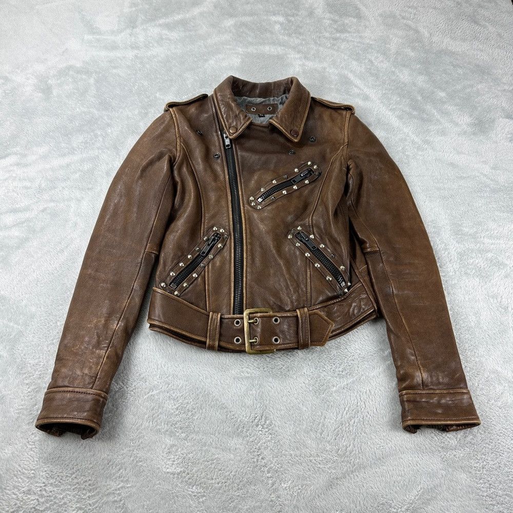 Robins Jeans Robin’s Jean Brown Genuine Leather Jacket Women’s Size XS Size XS / US 0-2 / IT 36-38 - 1 Thumbnail