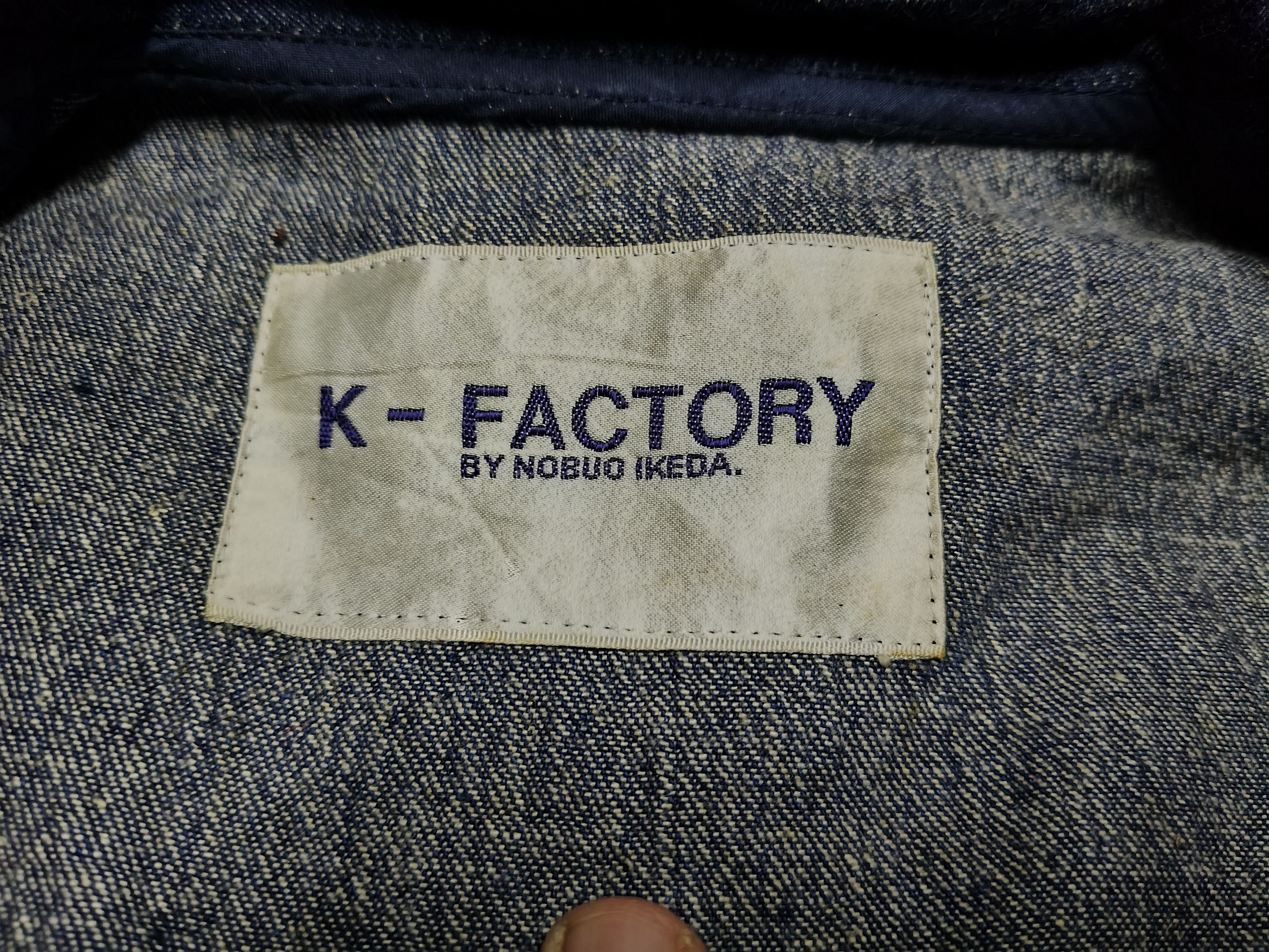 Japanese Brand K-Factory Denim Jacket Number Style Size US L / EU 52-54 / 3 - 14 Thumbnail