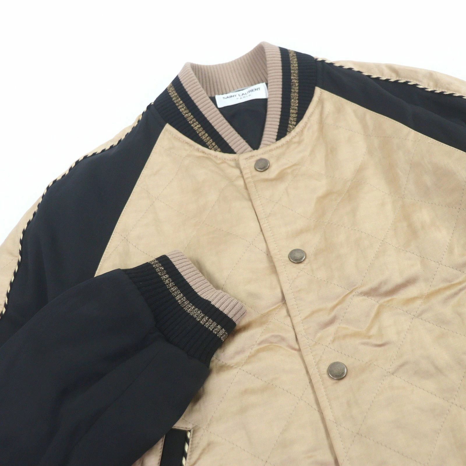 Saint Laurent Paris SAINT LAURENT PARIS Teddy/ Stadium Jacket Gold/Black 46 Size US S / EU 44-46 / 1 - 2 Thumbnail