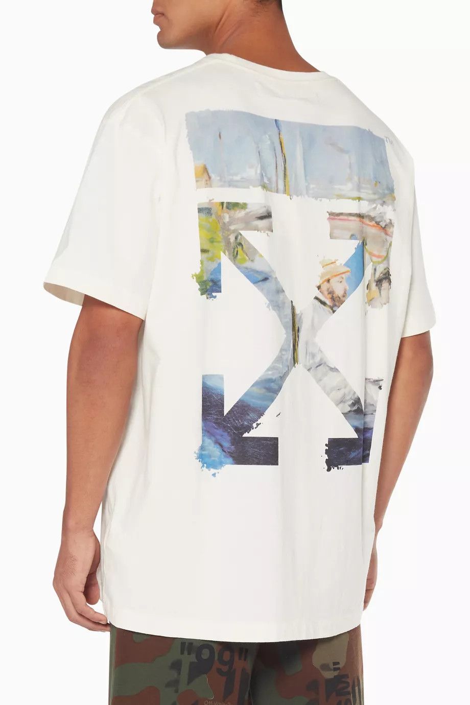 Off-White Cream Painting Arrows Oversized T-Shirt Size US XXL / EU 58 / 5 - 2 Thumbnail