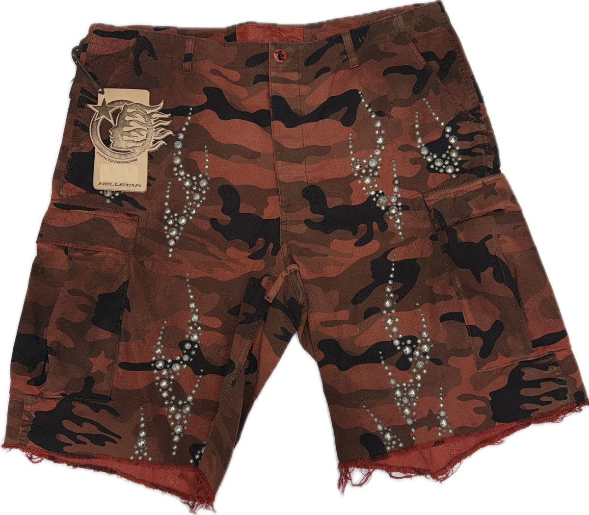 HELLSTAR Hellstar Studded Camo Cargo Shorts Size US 36 / EU 52 - 1 Thumbnail