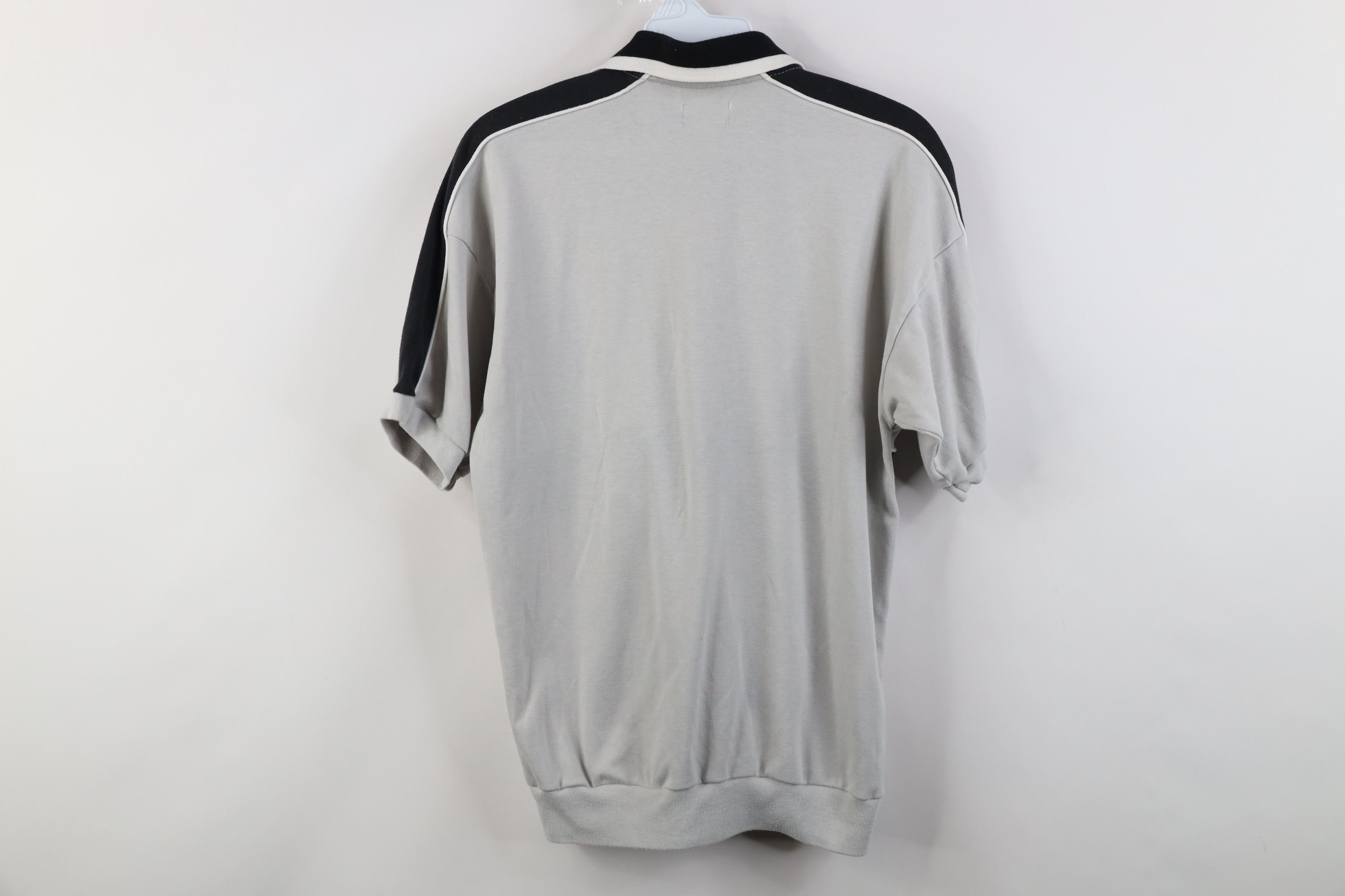 Vintage Vintage 90s Streetwear Striped Pullover Polo Shirt Gray Size L / US 10 / IT 46 - 10 Thumbnail