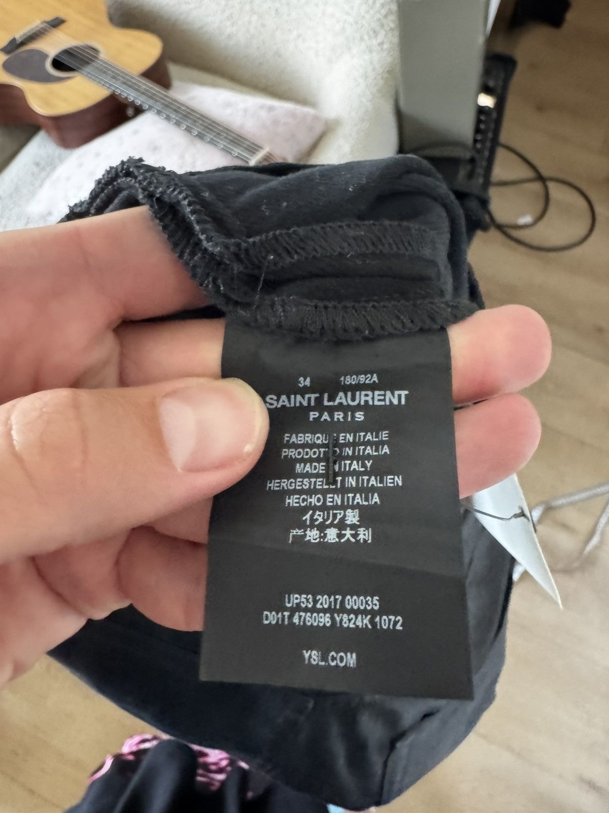 Saint Laurent Paris Heavy Waxed Nightrider d02 Size US 34 / EU 50 - 6 Thumbnail