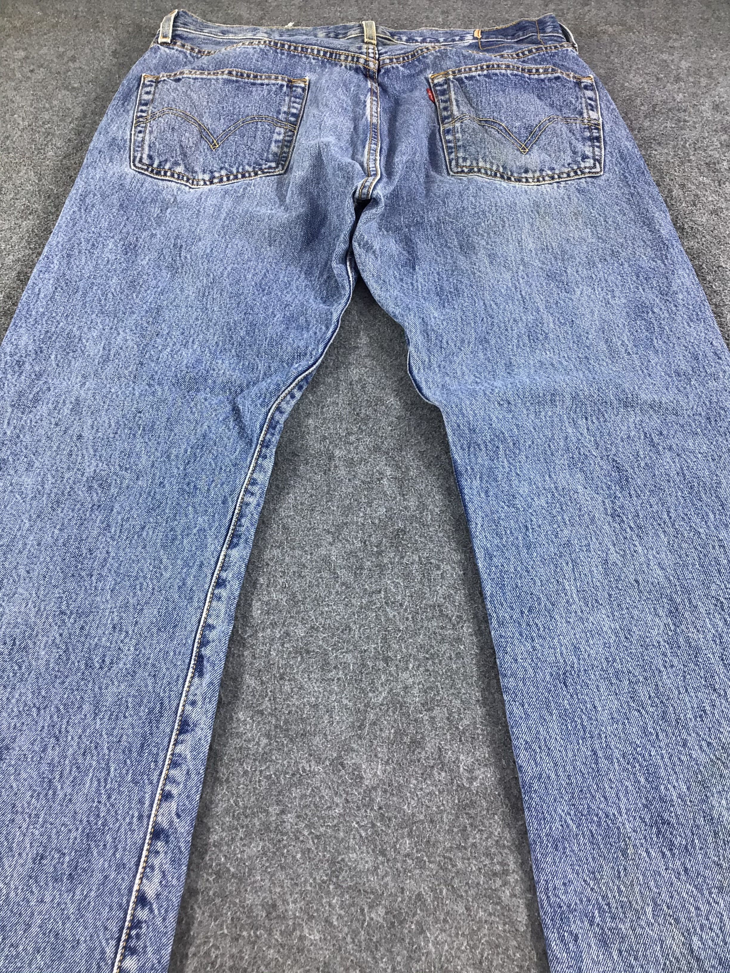 Levi's Vintage 90s Levis 501 Jeans Stone Wash Denim KJ166 Size US 34 / EU 50 - 4 Thumbnail