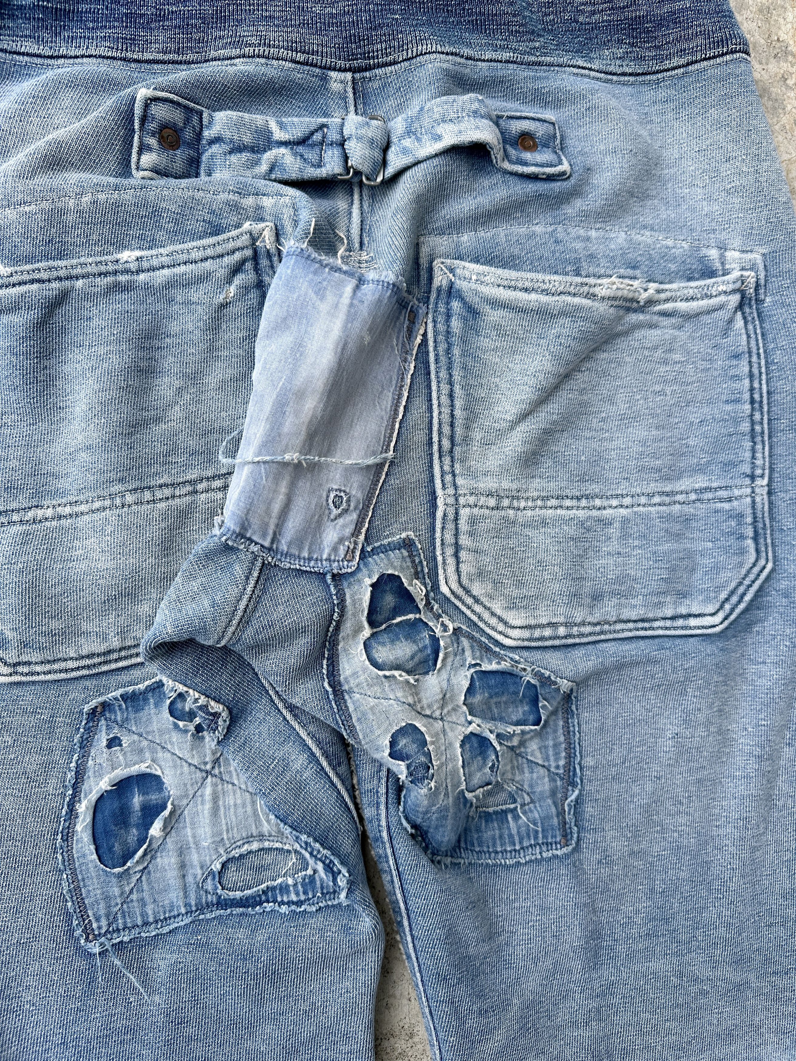 Kapital Kountry 2009 Buckleback denim Old man and the sea Boro Sweatpants Size US 33 - 9 Thumbnail