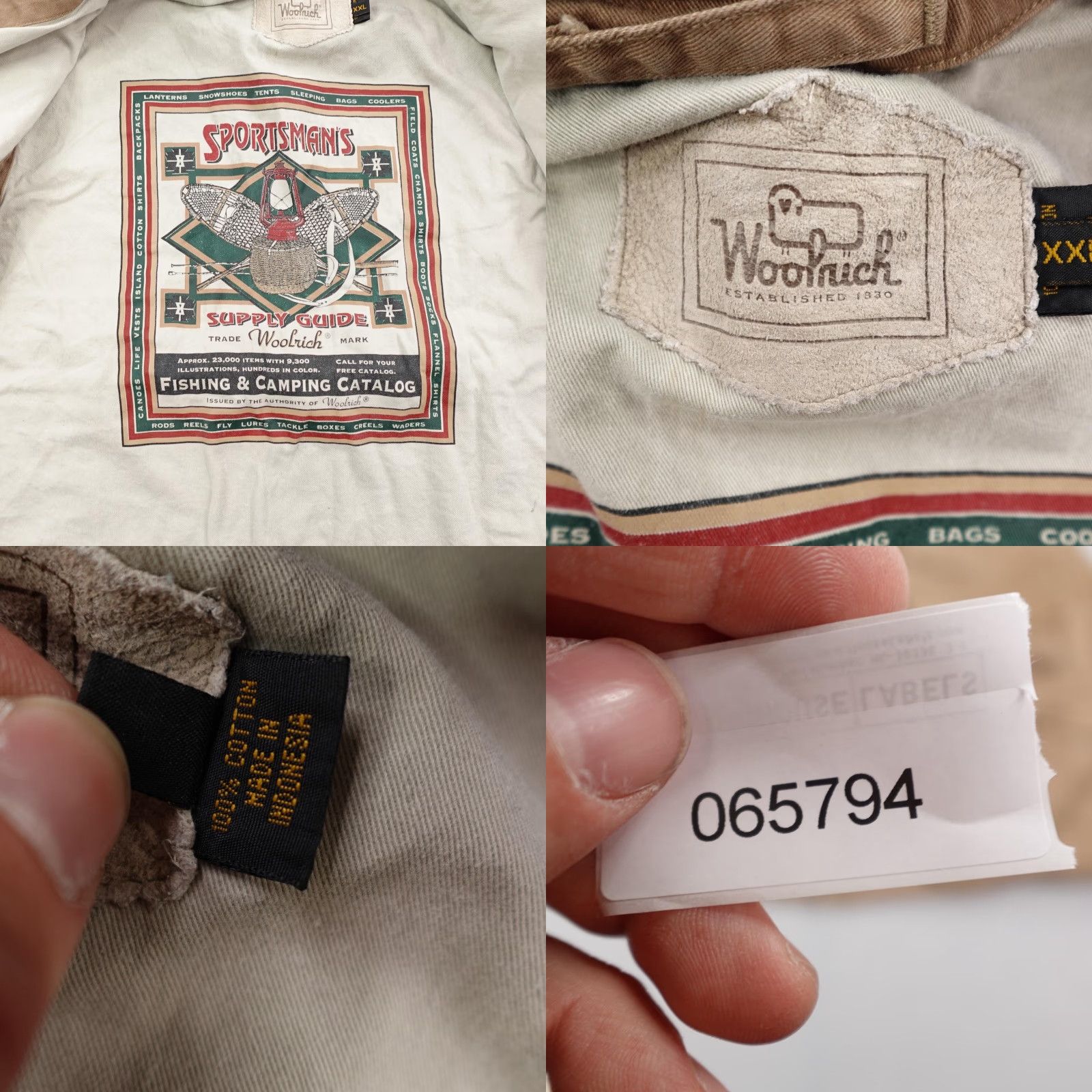 Vintage VINTAGE Woolrich Vest Mens 3XL Windbreaker Beige Cotton Canvas Short Solid Outdoor 90s Mens Size US XXL / EU 58 / 5 - 8 Thumbnail