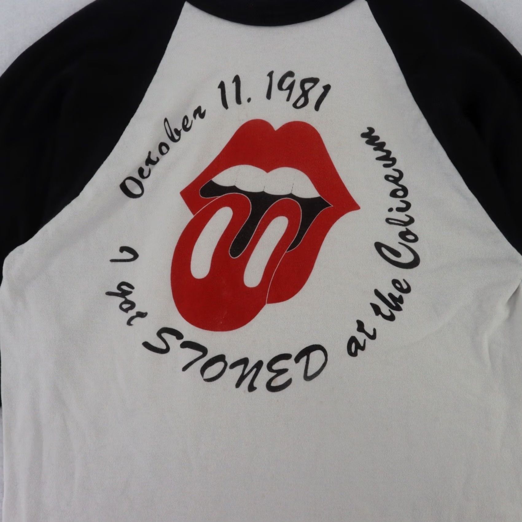 Vintage VINTAGE The Rolling Stones Shirt Mens 1981 3/4 Sleeve Jersey Black Medium Tshirt Size US M / EU 48-50 / 2 - 2 Thumbnail