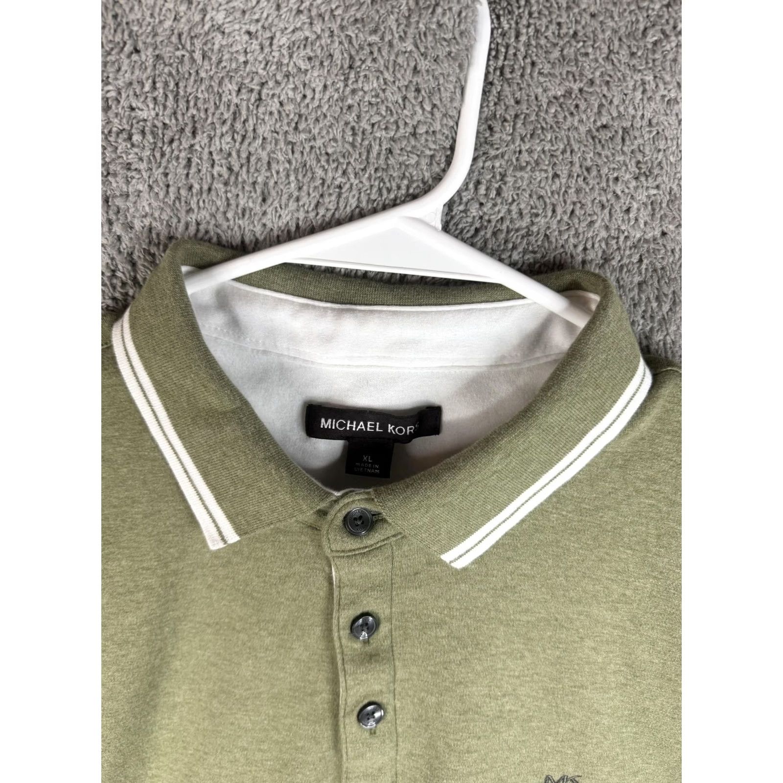 Michael Kors Michael Kors Polo Shirt Mens XL Green Short Sleeve Tipped Collar Logo Casual Polo Mens XL Green Size US XL / EU 56 / 4 - 5 Thumbnail