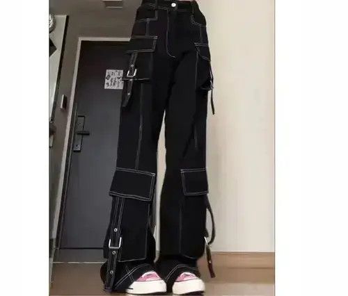 VIBE Baggy Cargo Techwear Hippie Pants Size US 29 - 1 Thumbnail