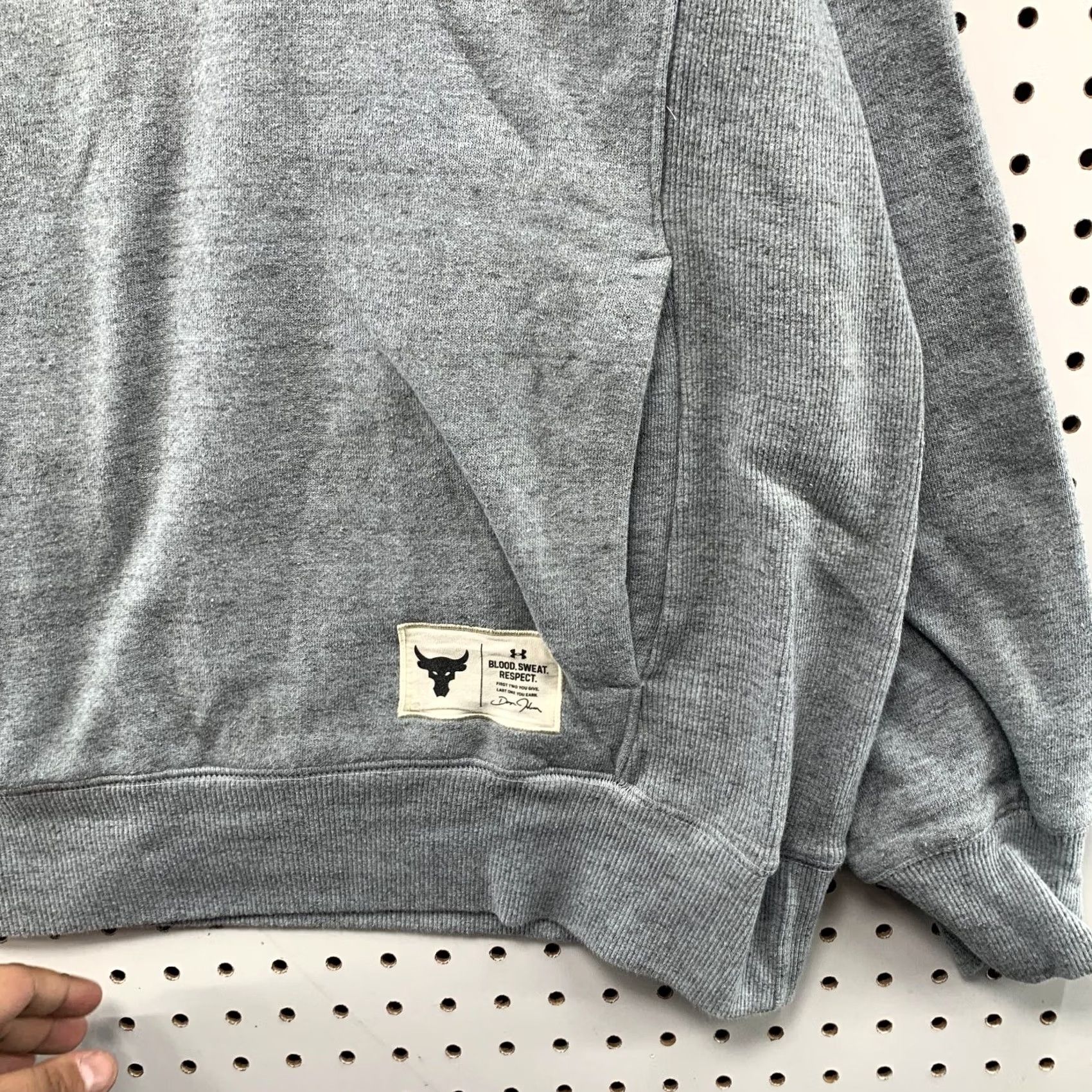 Under Armour Under Armour Project Rock Hoodie Sweatshirt Mens 3XL Gray Fleece Hooded Pullover Size US XXL / EU 58 / 5 - 7 Thumbnail