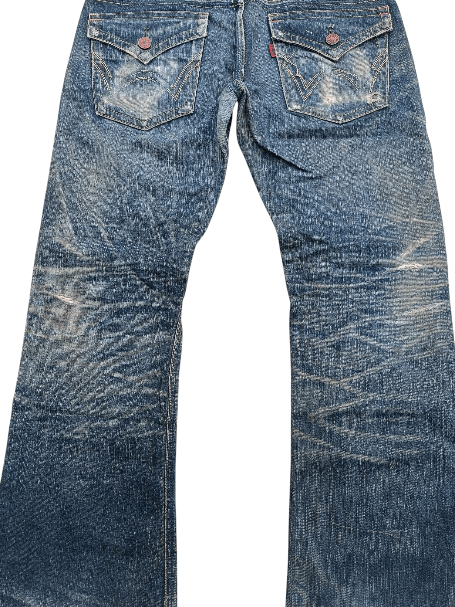 Edwin × Japanese Brand Edwin 503 Flare Jeans Distressed Jeans E248 Size US 35 - 14 Thumbnail