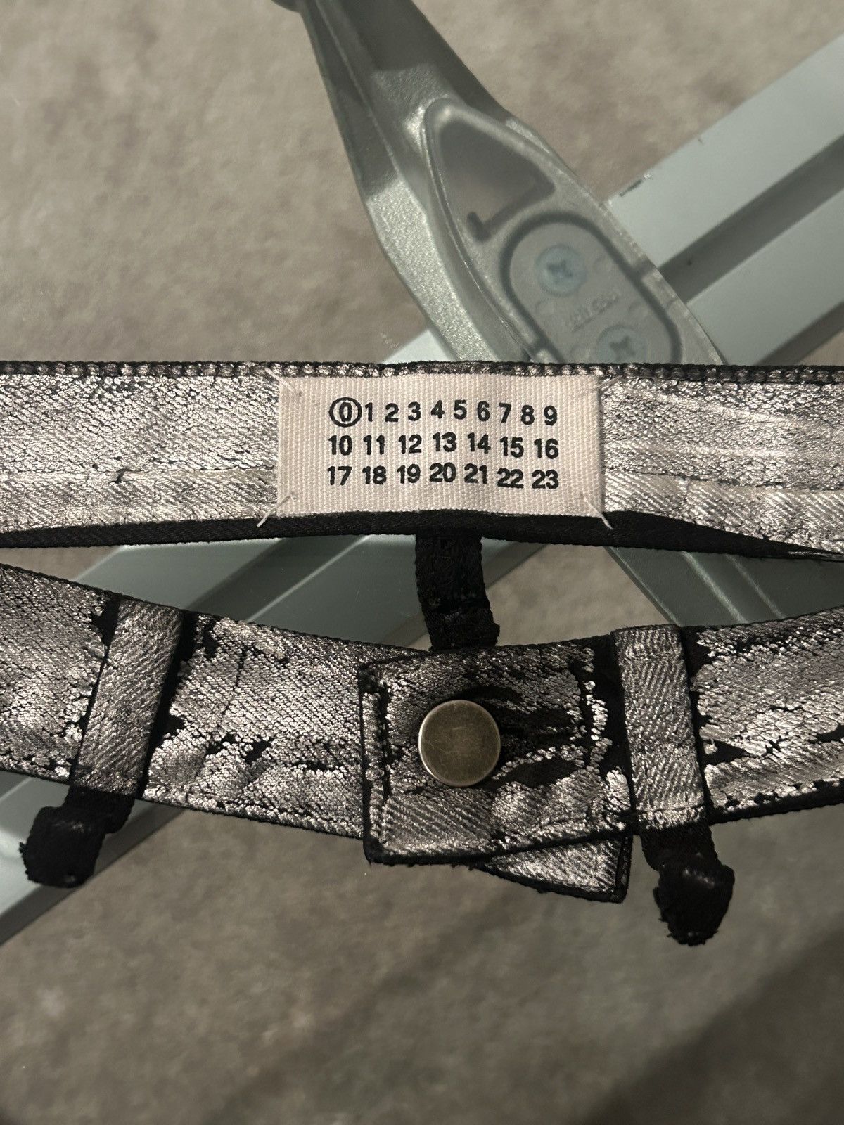 Maison Margiela AW99 Artisanal Painted Cut Off Denim Belt Size 30 - 3 Thumbnail