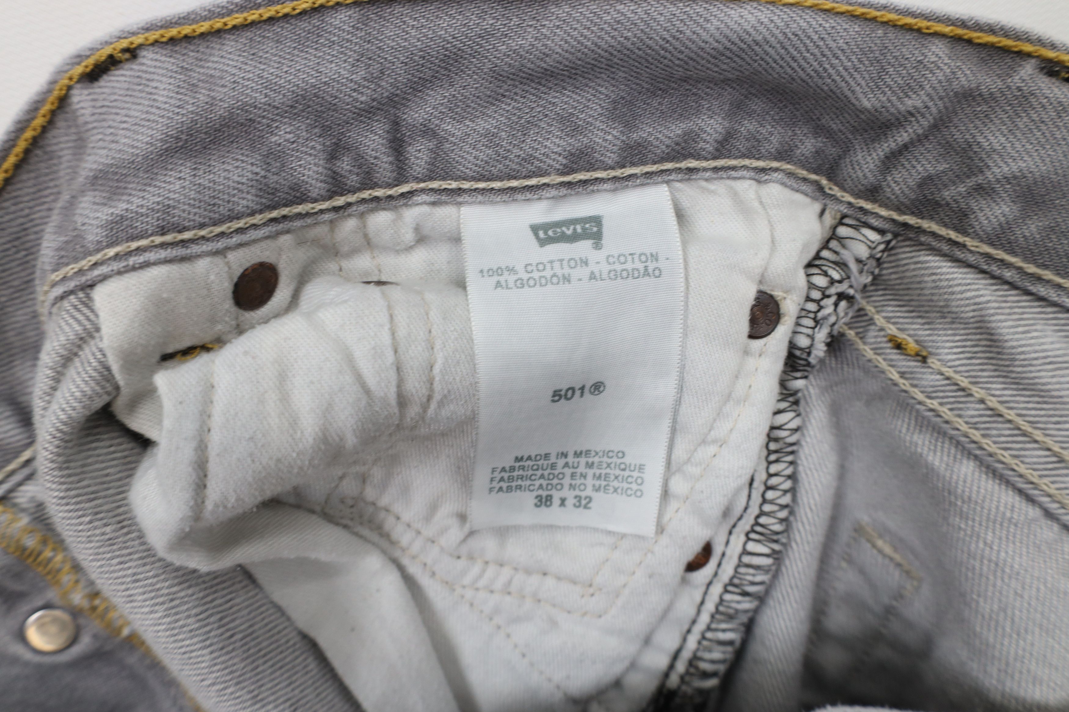 Levi's × Vintage Vintage Y2K Levis 501xx Button Fly Original Fit Jeans Gray Size US 36 / EU 52 - 8 Thumbnail