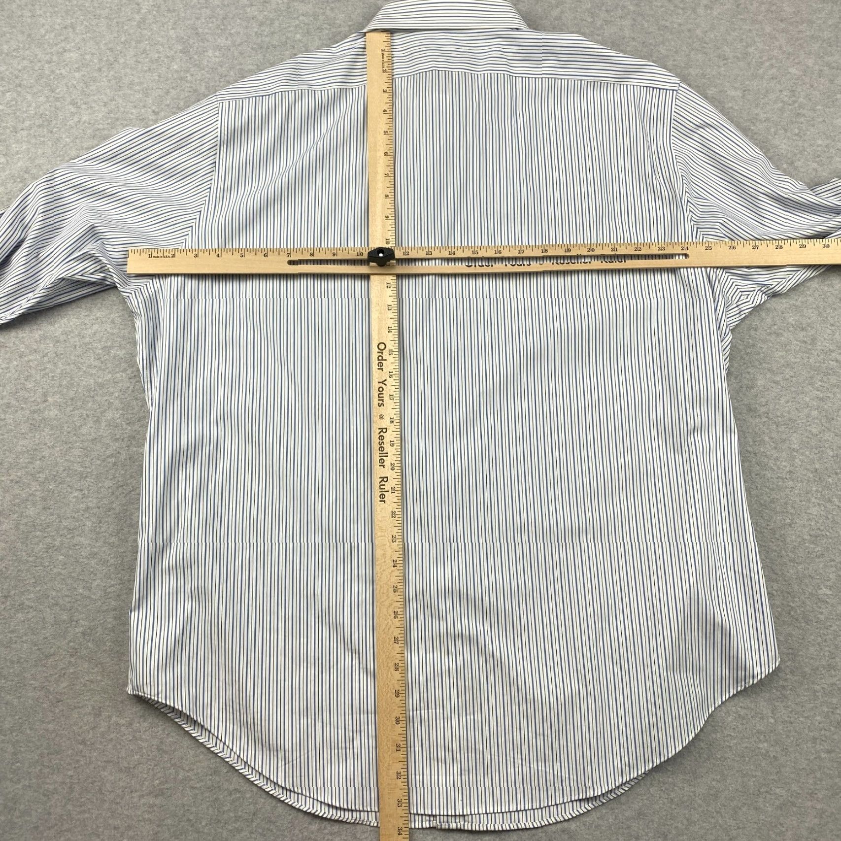 Ralph Lauren VINTAGE Lauren Ralph Lauren Dress Shirt Mens 17.5 32/33 Stripe Non Iron Long Sleeve Size 48R - 7 Thumbnail