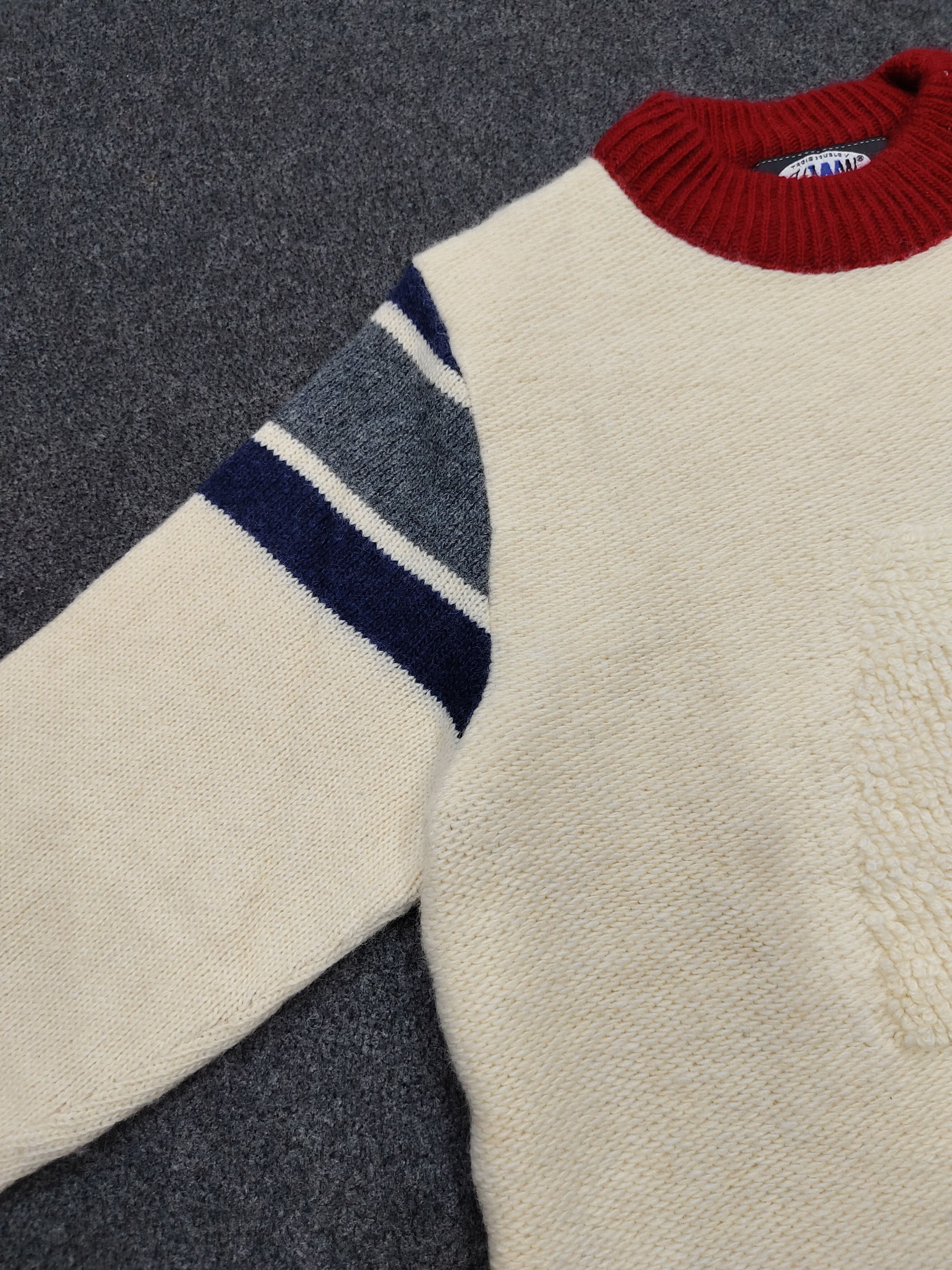 Vintage 🔥Vtg Trois Double France Wool Knitwear Size US S / EU 44-46 / 1 - 3 Thumbnail
