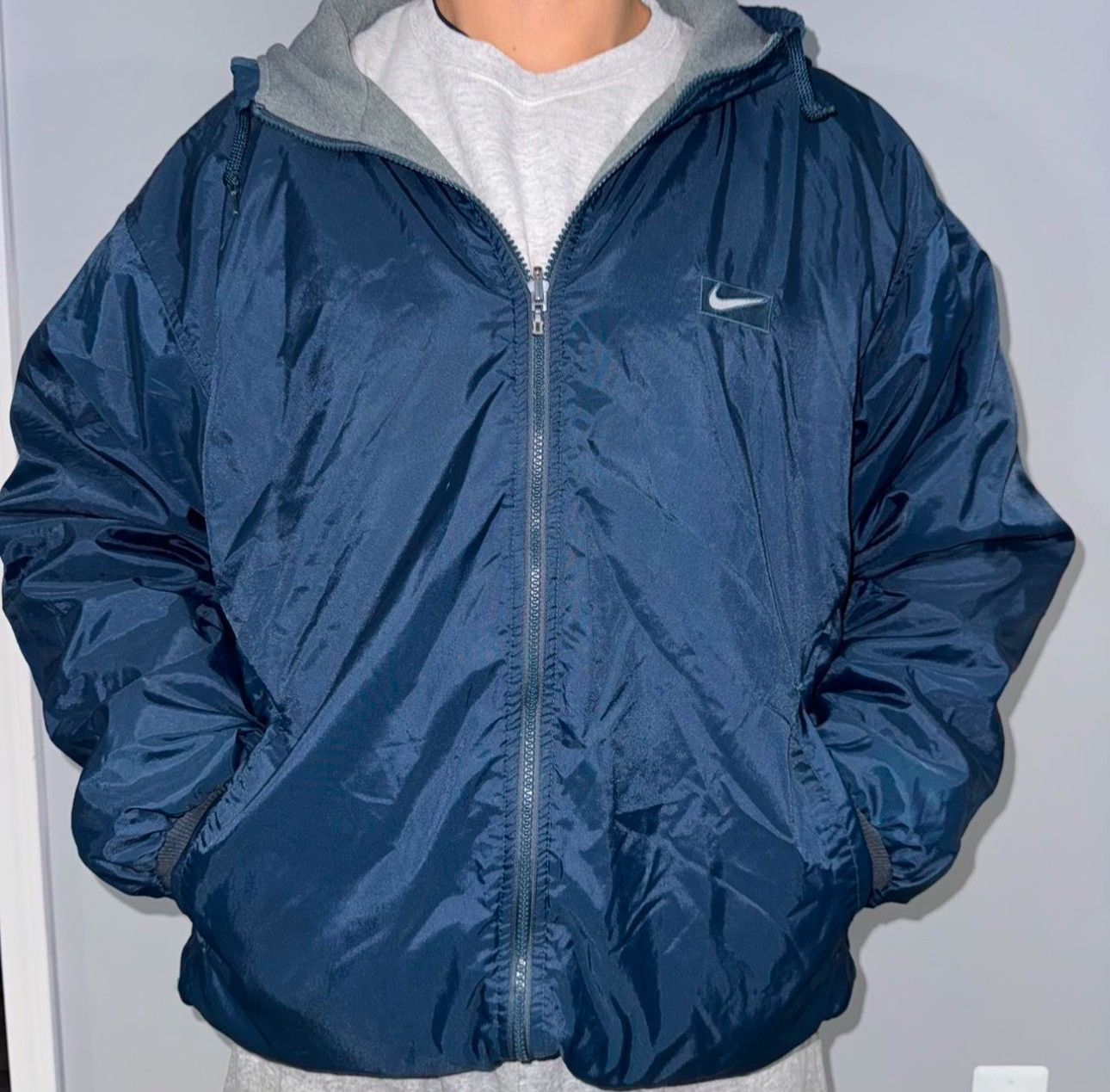 Nike Vintage Nike Reversible Windbreaker and Hoodie Size US L / EU 52-54 / 3 - 1 Thumbnail