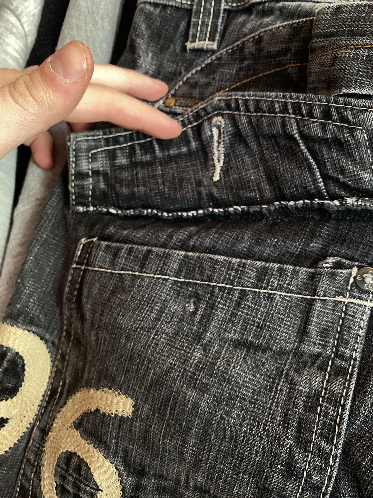 G-Star VINTAGE G-STAR 96 DOUBLE KNEE BIG LOGO DENIM JEANS Size US 30 / EU 46 - 5 Thumbnail