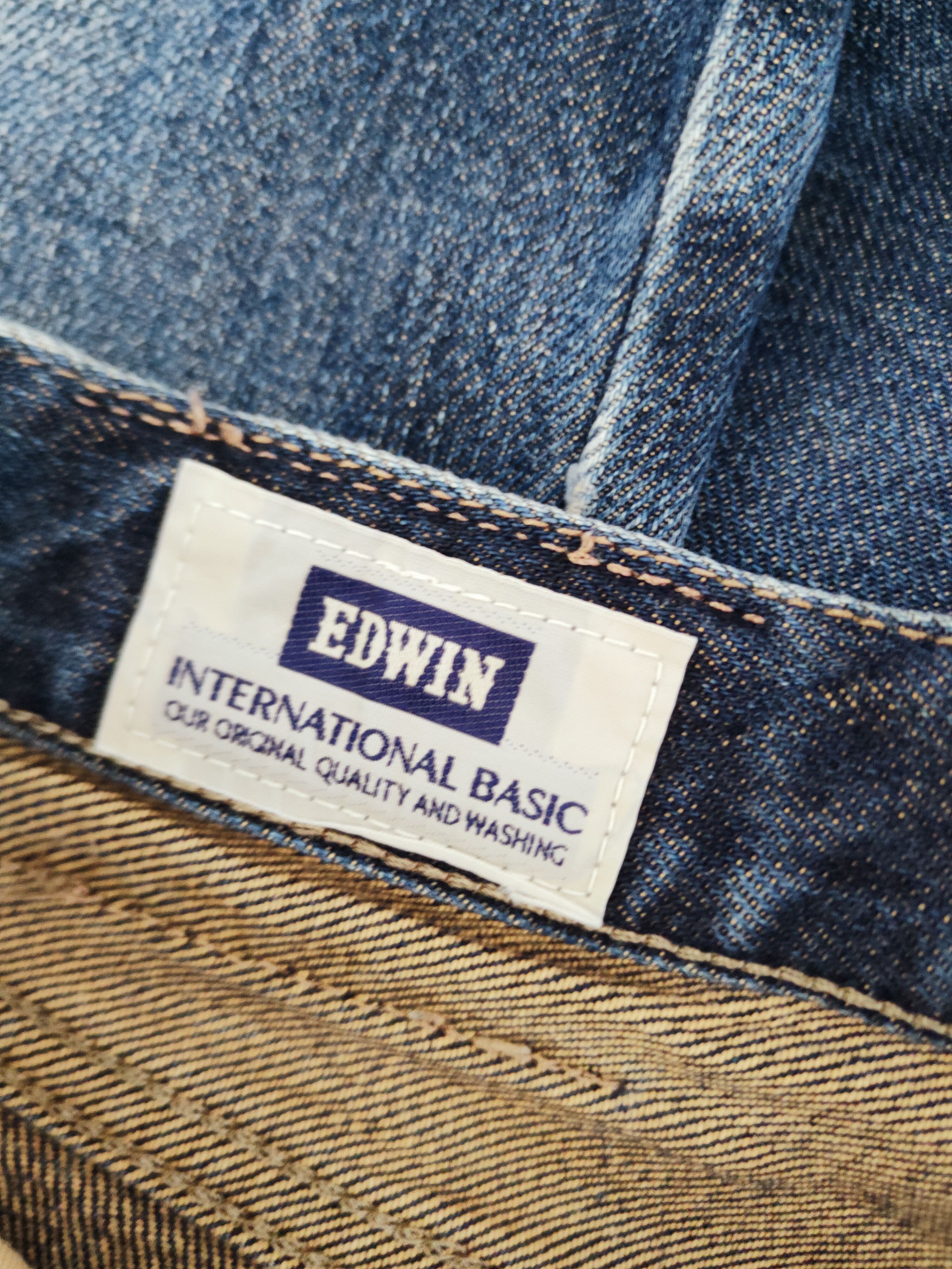 Edwin Edwin Dark Blue Distressed Ripped Jeans #S2653 Size US 33 - 17 Thumbnail