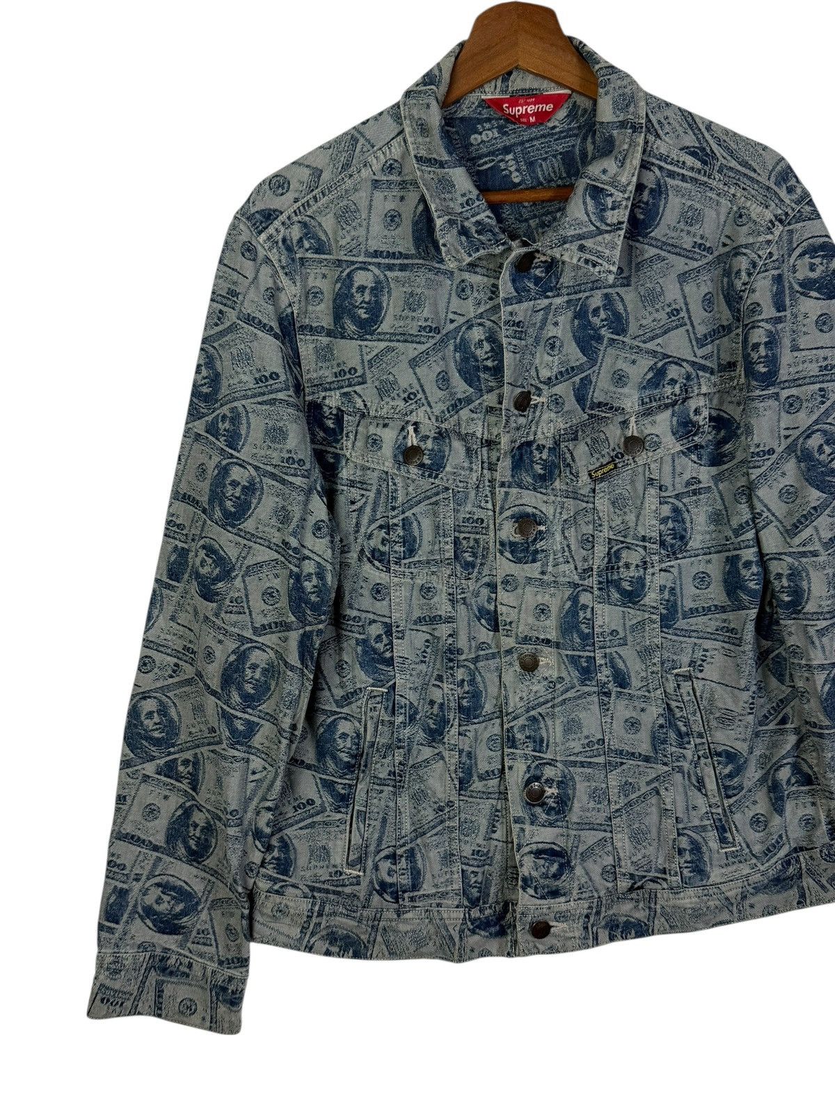 Supreme Supreme Dollar Bills Print Denim Jacket Size US M / EU 48-50 / 2 - 6 Thumbnail