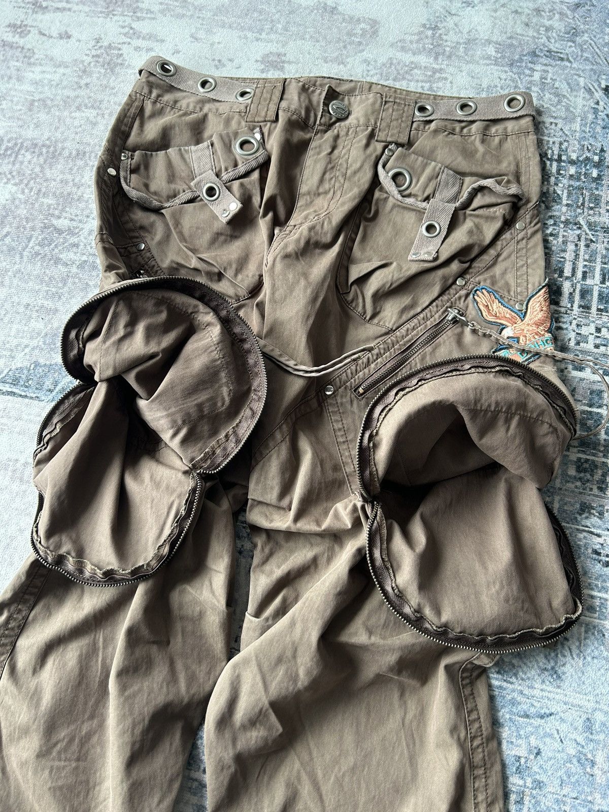 If Six Was Nine Bondage Multipocket Cargo Pants Size US 35 - 15 Thumbnail
