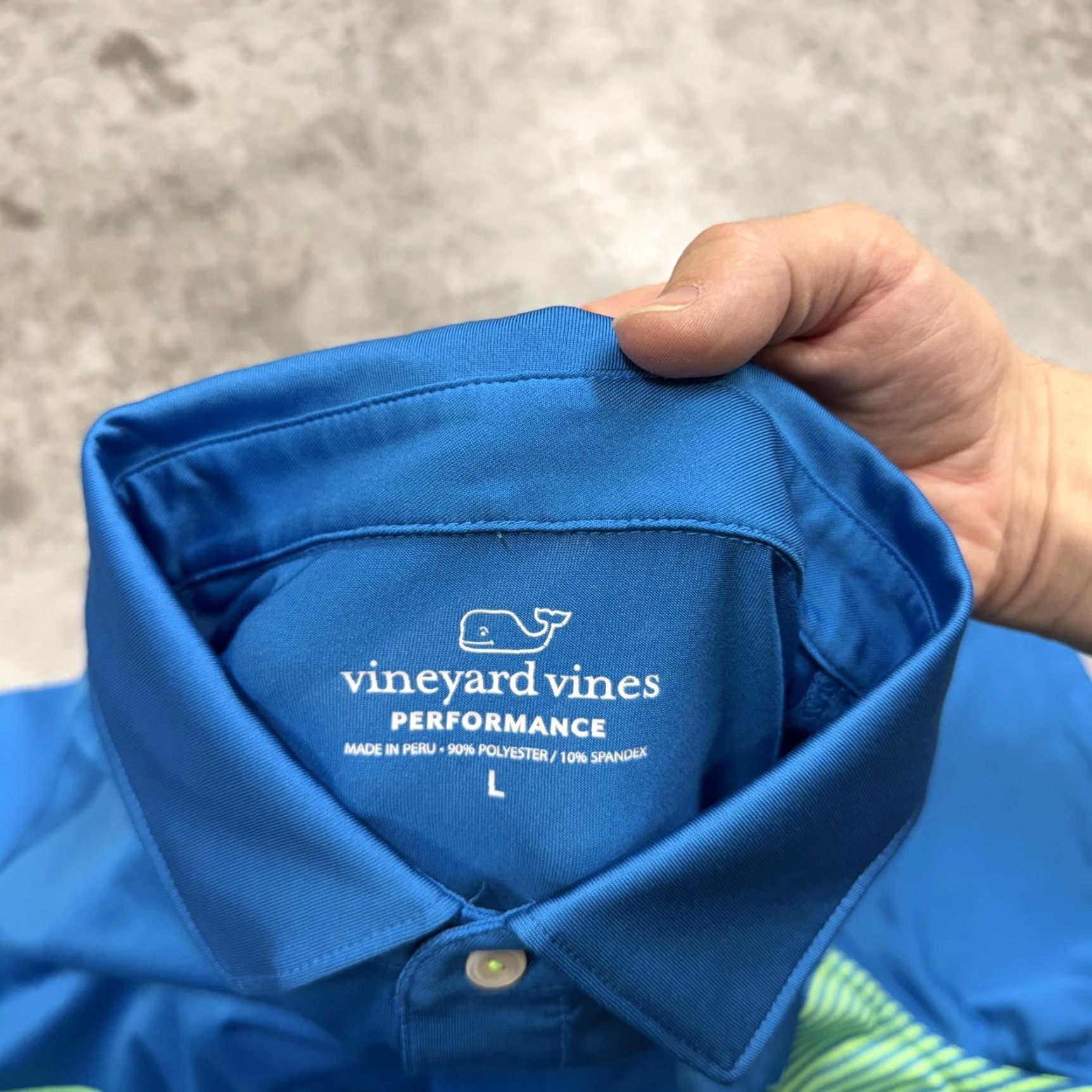 Vineyard Vines Vineyard Vines Polo Shirt Mens L Blue Striped Performance Golf Whale Polo Shirt Mens L Blue Striped Performance Stretch Size US L / EU 52-54 / 3 - 3 Thumbnail