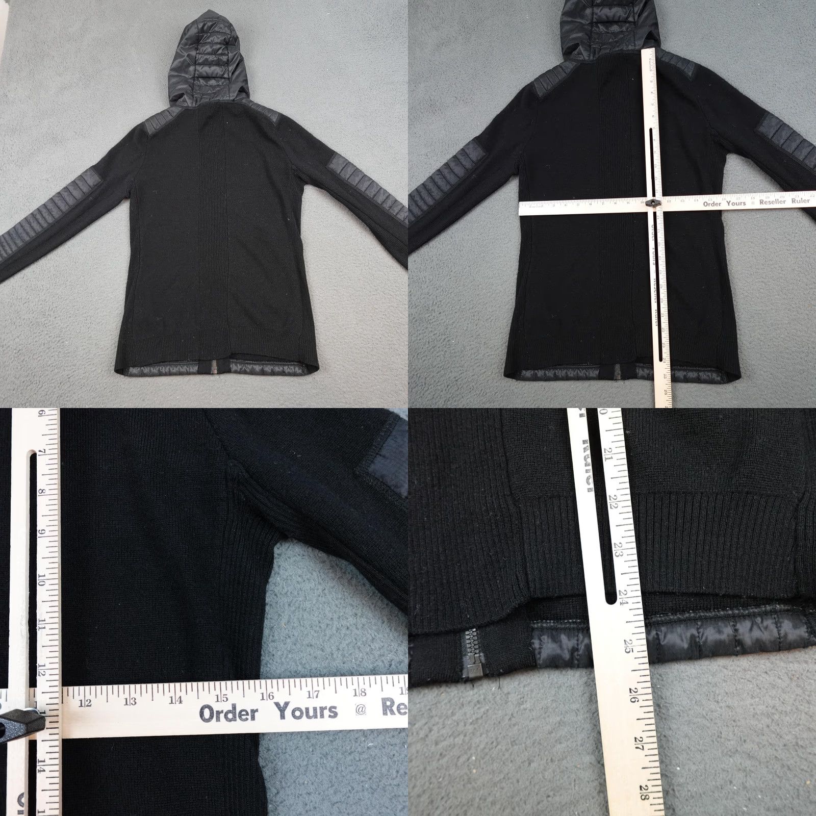 Smartwool Jacket Womens Large Black Hooded Wool Full Zip