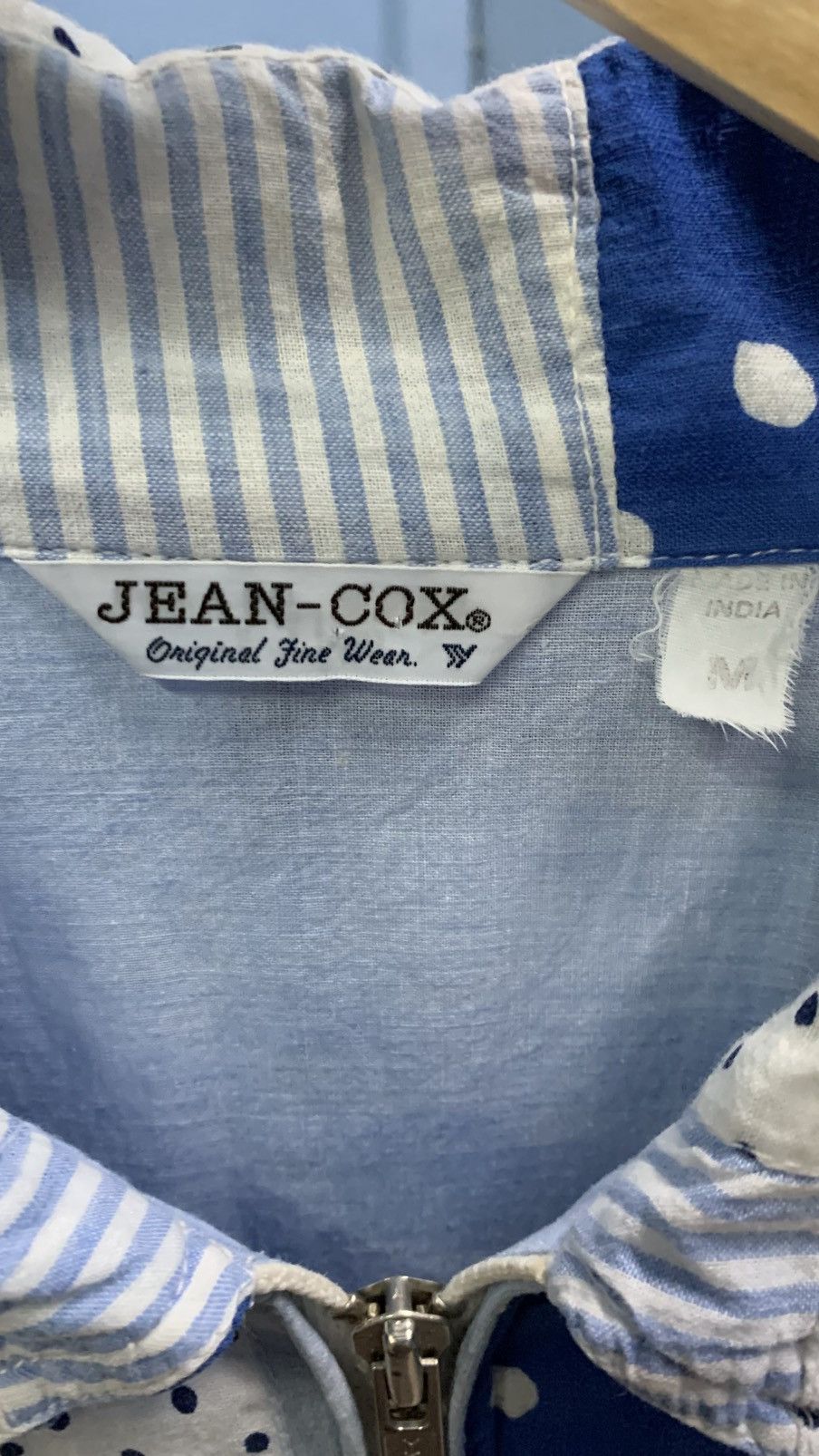 Japanese Brand OKAMOTO JEANS COX PATCHWORK SHIRT BOMBER JACKET Size US M / EU 48-50 / 2 - 8 Thumbnail