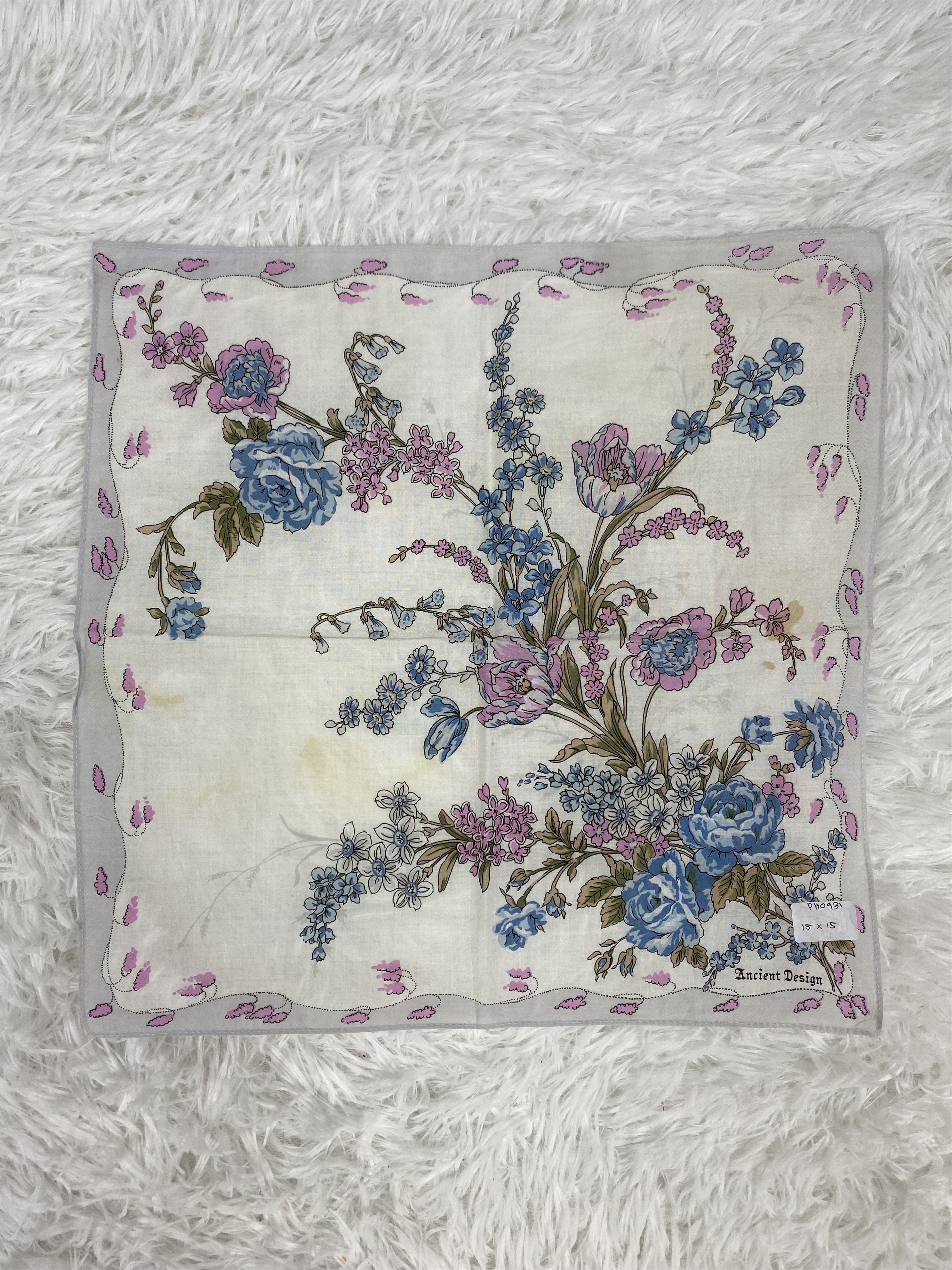 Designer × Vintage Vintage Ancient Design Handkerchief Neckerchief PH0931 Size ONE SIZE - 3 Thumbnail