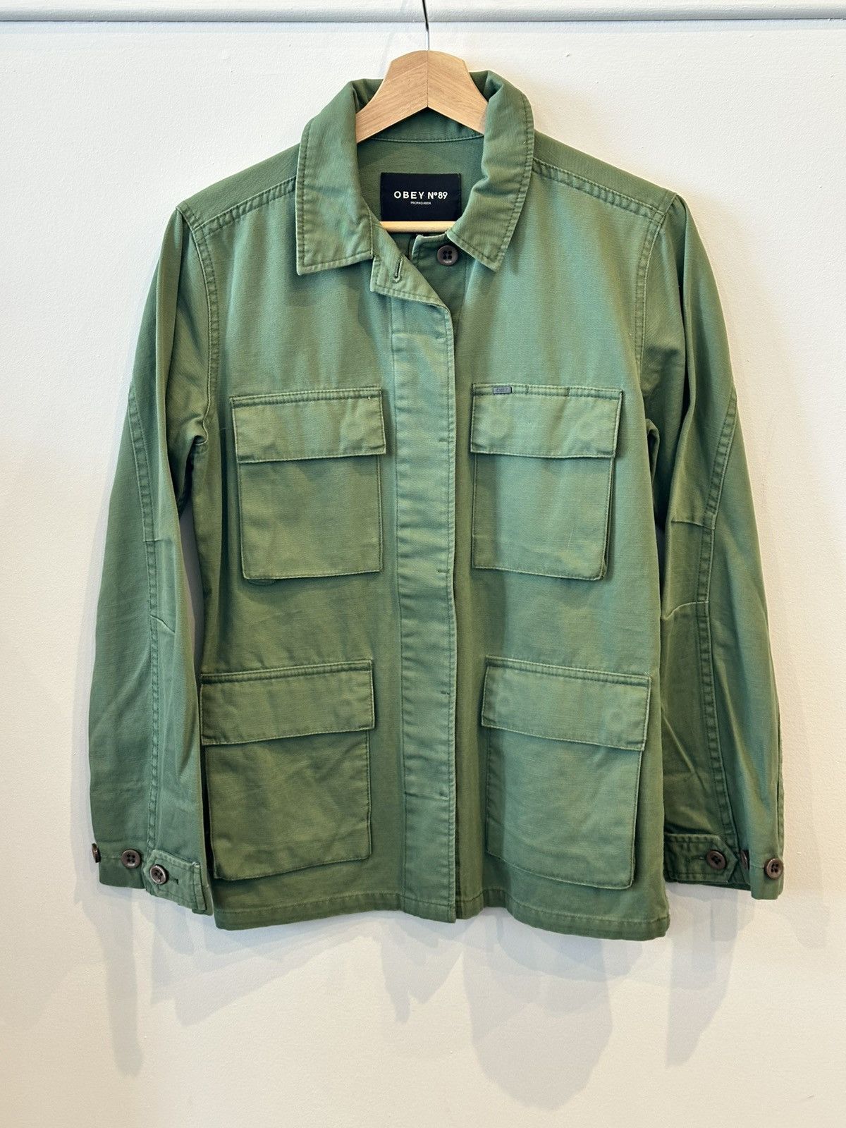Obey Vintage OBEY Military Jacket size Small Size S / US 4 / IT 40 - 1 Thumbnail