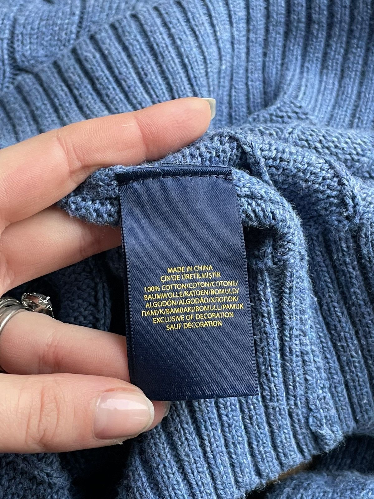Polo Ralph Lauren cable knitted mini pony sweater y2k