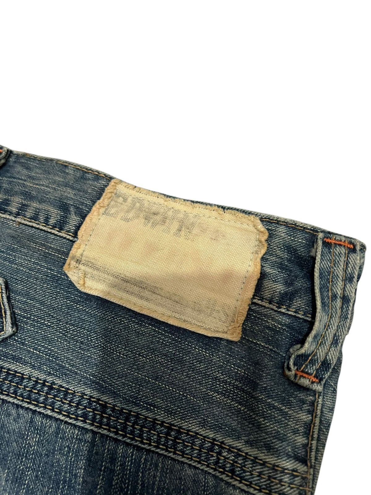 Edwin 💥Baggy💥Vintage Edwin XVS Faded Distress Backle Back Jean Size US 37 - 15 Thumbnail