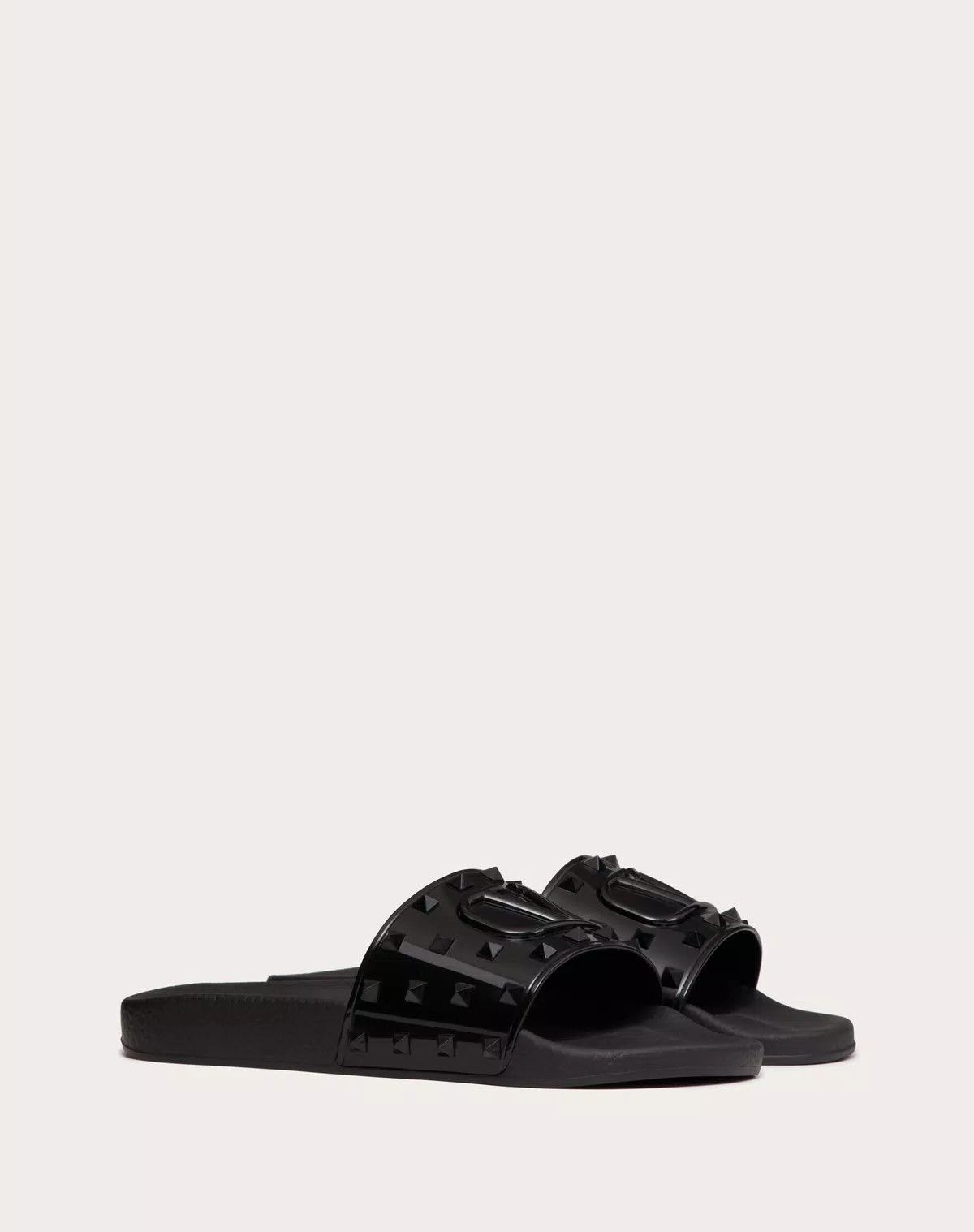 Valentino oc11z0625 Rubber Summer Signature Slide Sandal in Black Size US 13 / EU 46 - 2 Thumbnail