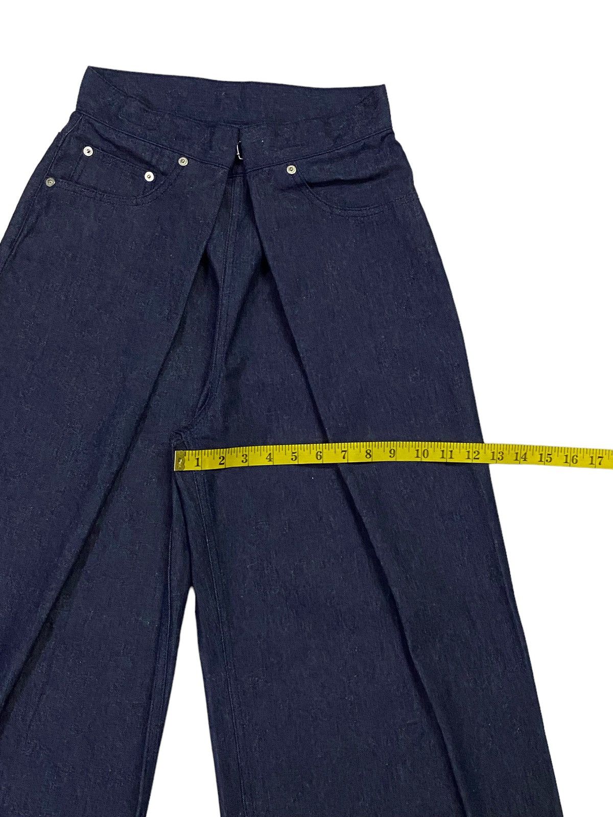 JOHN LAWRENCE SULLIVAN × Japanese Brand John Lawrence Sullivan Rigid Denim Wide Pants Size 25" / US 0 / IT 36 - 9 Thumbnail