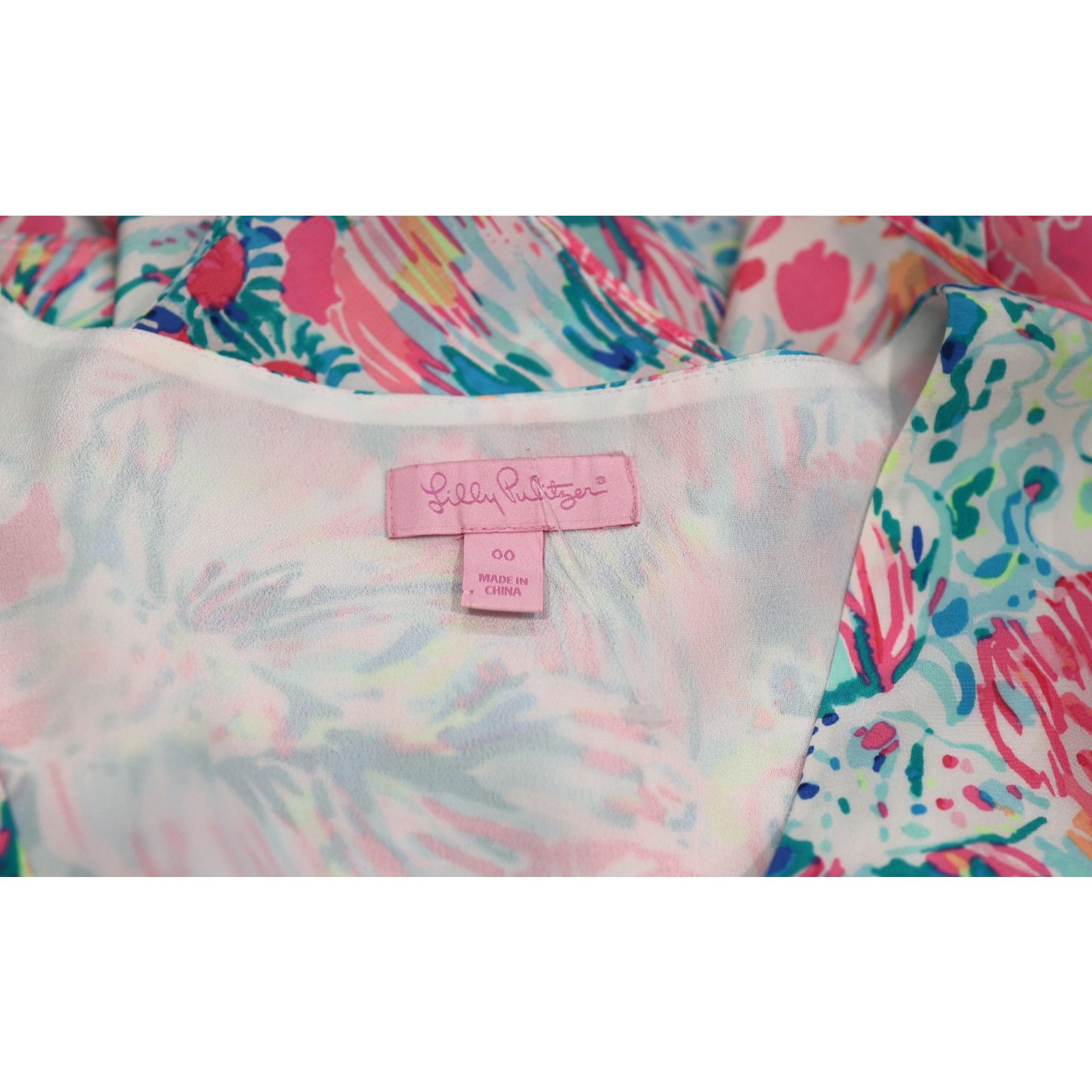 Lilly Pulitzer NWoT LILY PULITZER Tiki Pink Gypsea Miri Silk Dress Size 00 Size XXS / US 00 / IT 34 - 7 Thumbnail