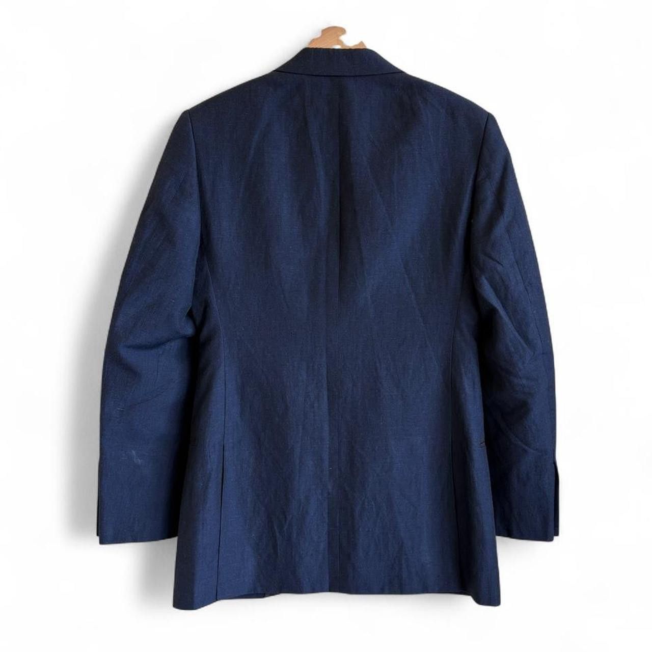 Suitsupply SuitSupply Blue Wool Linen Tuxedo Jacket & Waistcoat 34R Size 34R - 6 Thumbnail