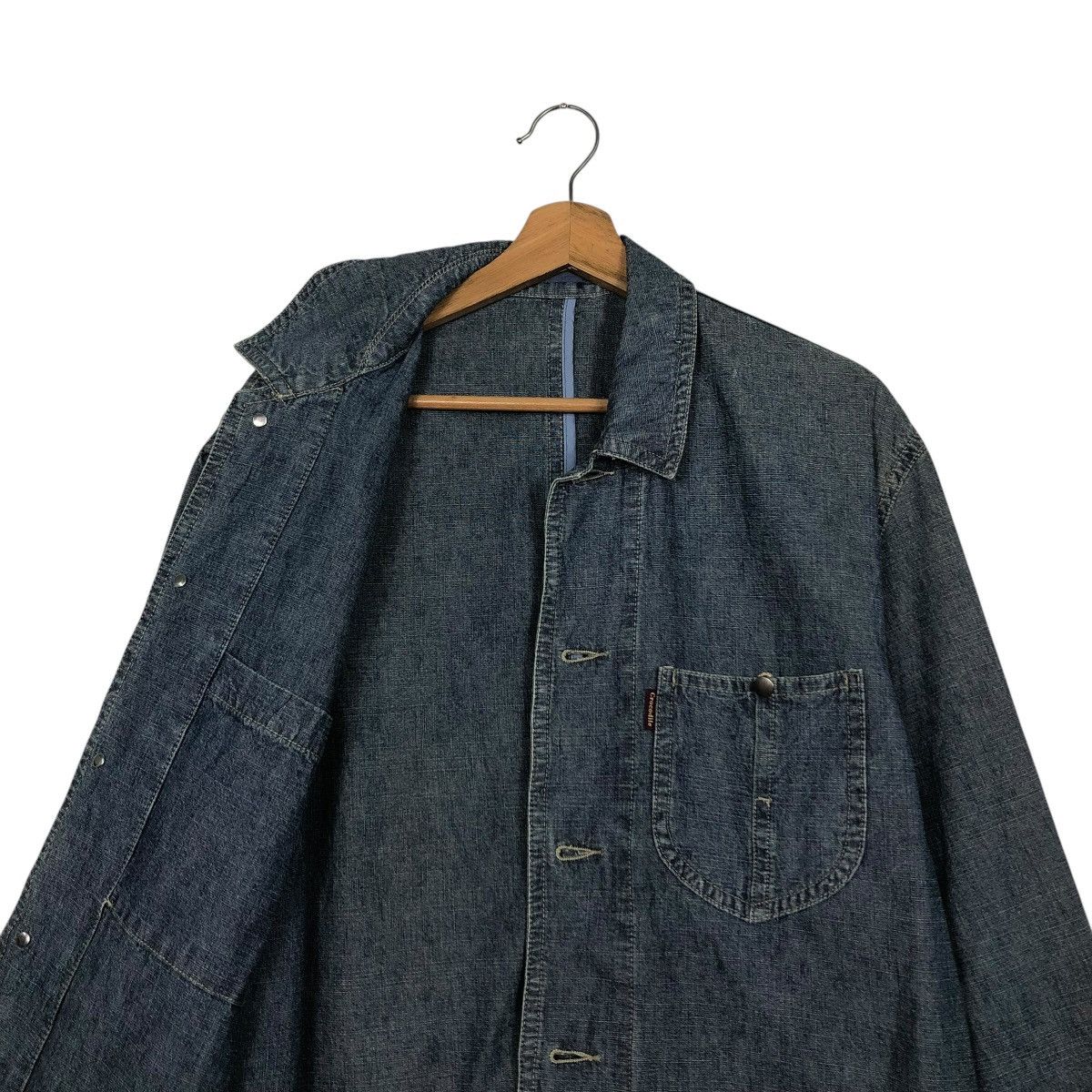 Japanese Brand 🔥VINTAGE CHORE WORK JACKET DENIM CROCODILE ISSEY MIYAKE Size US L / EU 52-54 / 3 - 14 Thumbnail
