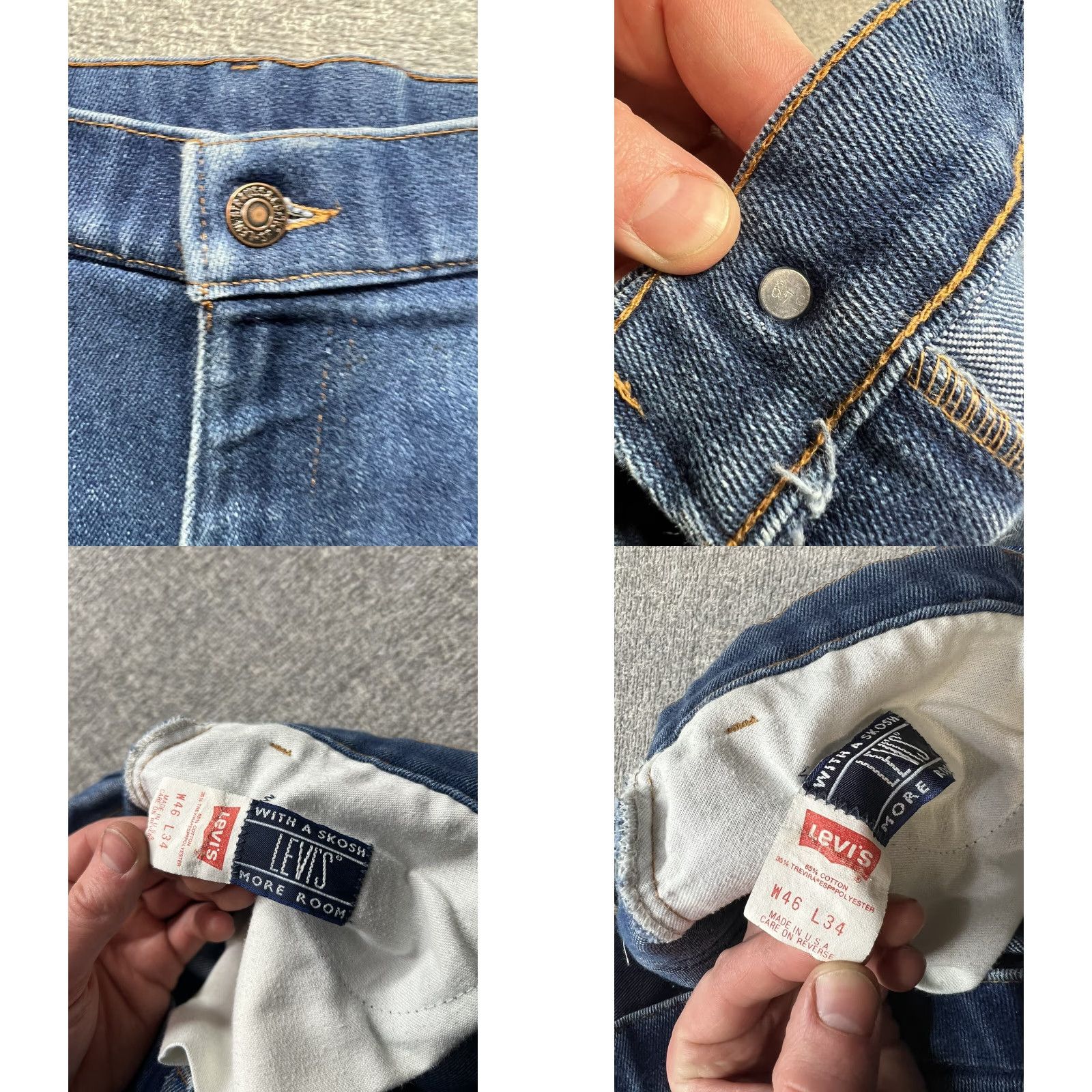 Levi's VINTAGE Levi's Levi Strauss Skosh More USA Black Tab Men's Jeans 46x33 Size US 42 / EU 58 - 8 Thumbnail