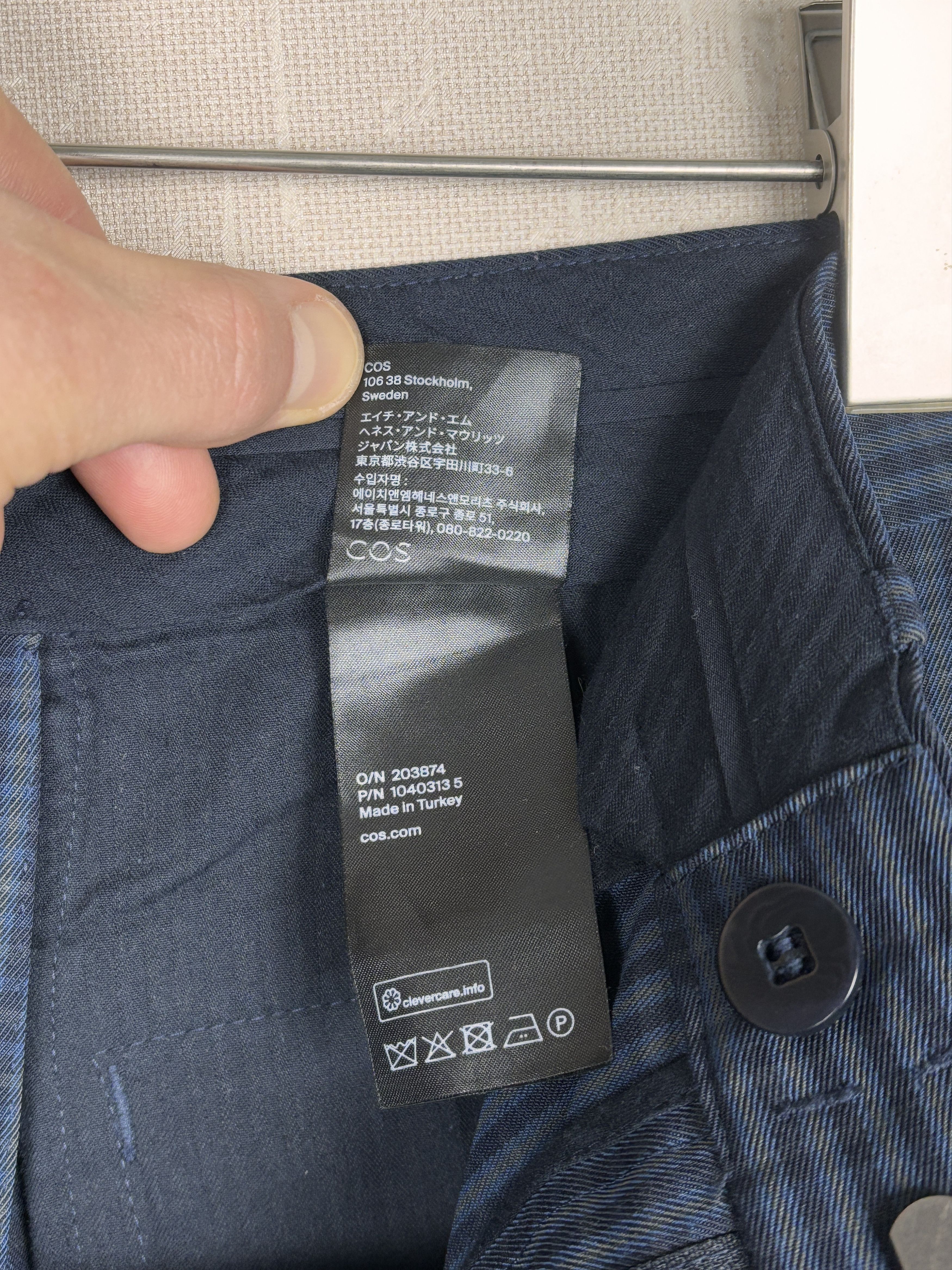 Cos COS Chino Check Pants Wool Blend Size US 32 / EU 48 - 12 Thumbnail