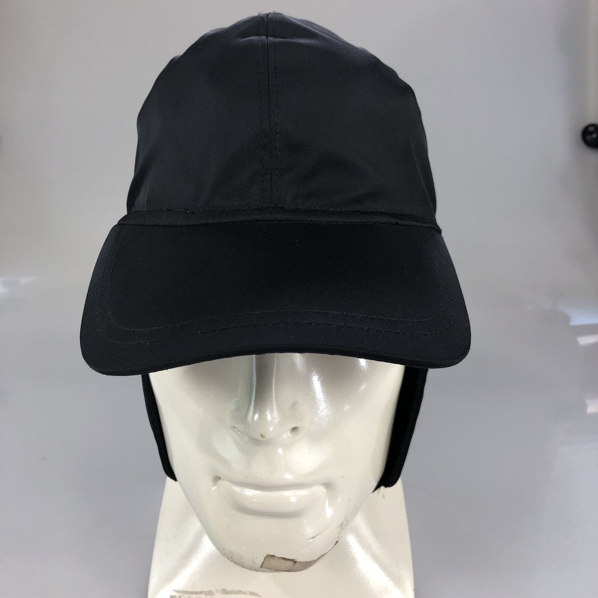 Prada Prada 🇮🇹 black techno logo insulated trapper cap M NWT Size ONE SIZE - 5 Thumbnail
