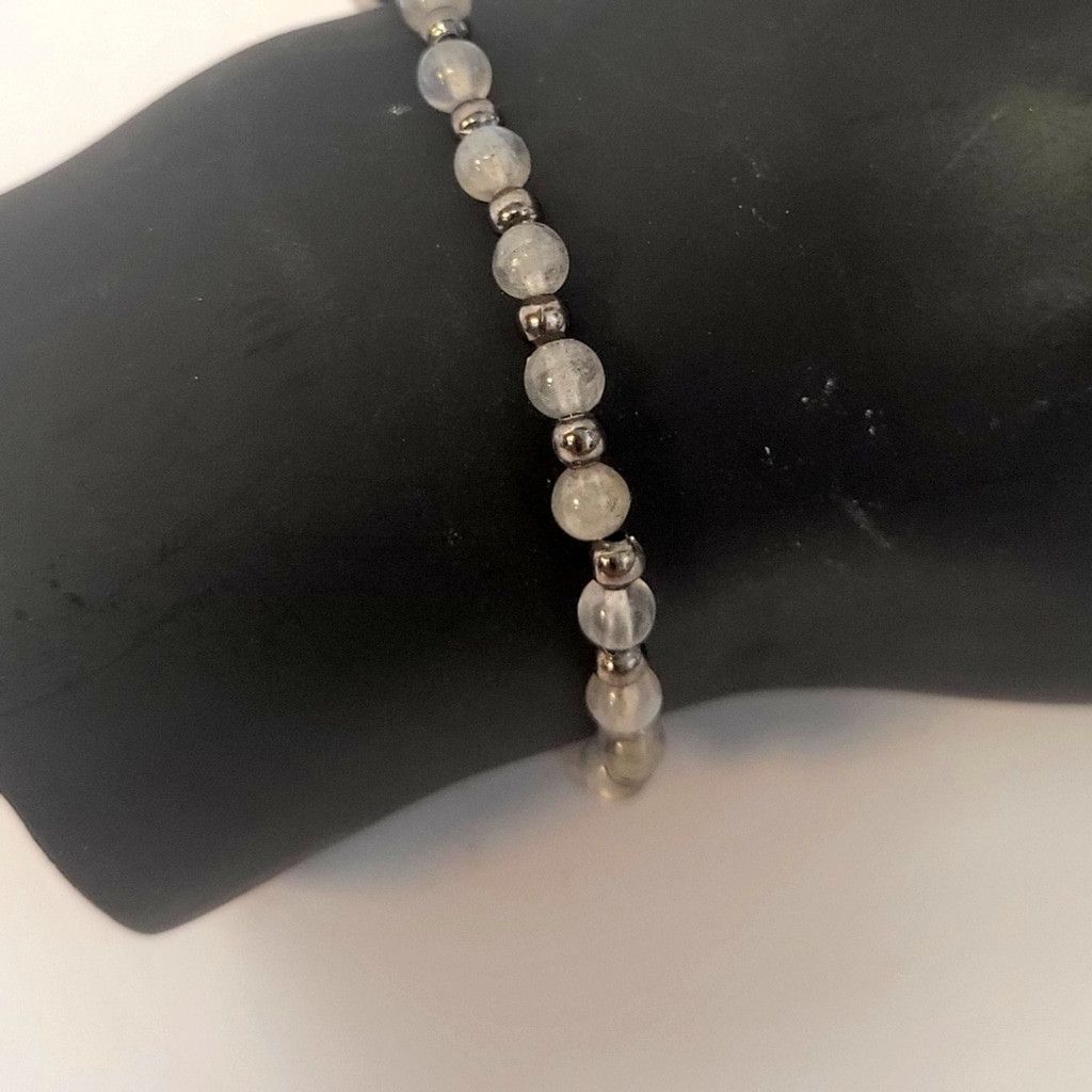 Handmade Natural Gemstone 4mm Dainty Beaded Bracelets Size ONE SIZE - 6 Thumbnail