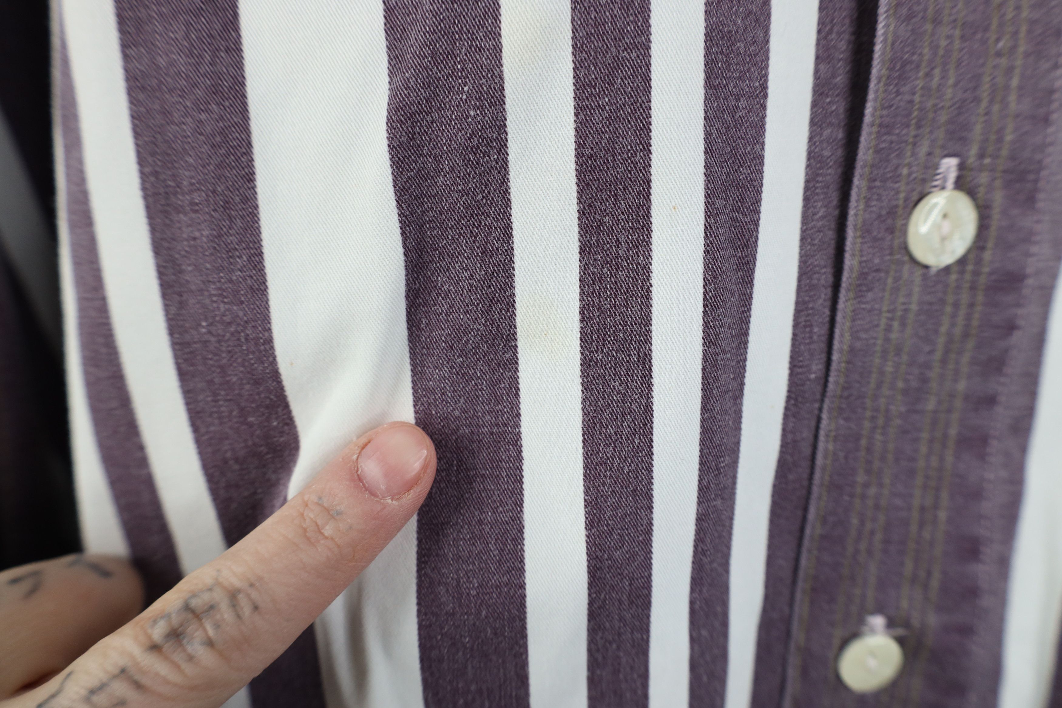 Guess Vintage 90s Guess Spell Striped Collared Button Down Shirt Size US L / EU 52-54 / 3 - 4 Thumbnail