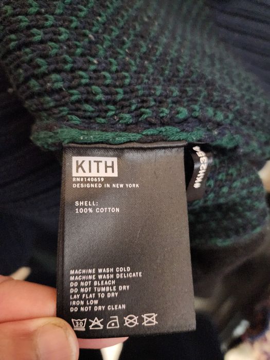 Kith Plaid Adam Combo Knit Hoodie | Grailed