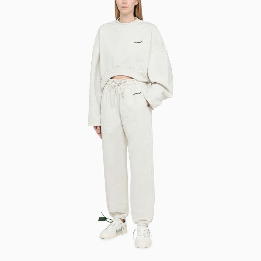 Off-White o1d2blof0924 Cotton Jogging Trouser in White Size 27" / US 4 / IT 40 - 2 Thumbnail