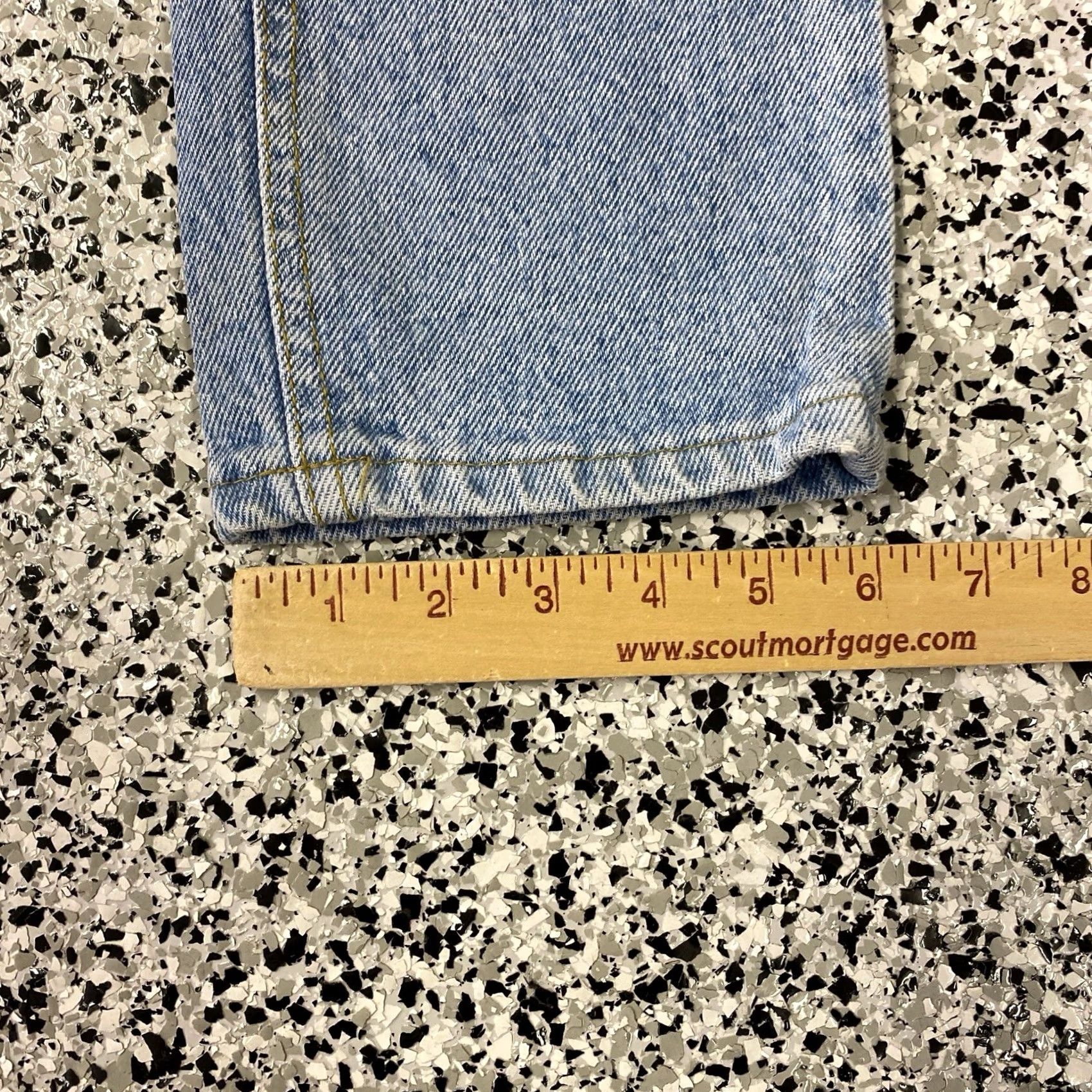 Lee VINTAGE Lee Jeans Blue Denim 80s Slim 24x27.5 Womens Regular Inseam 27.5 Straight Wide Size 42" / US 20 - 3 Thumbnail