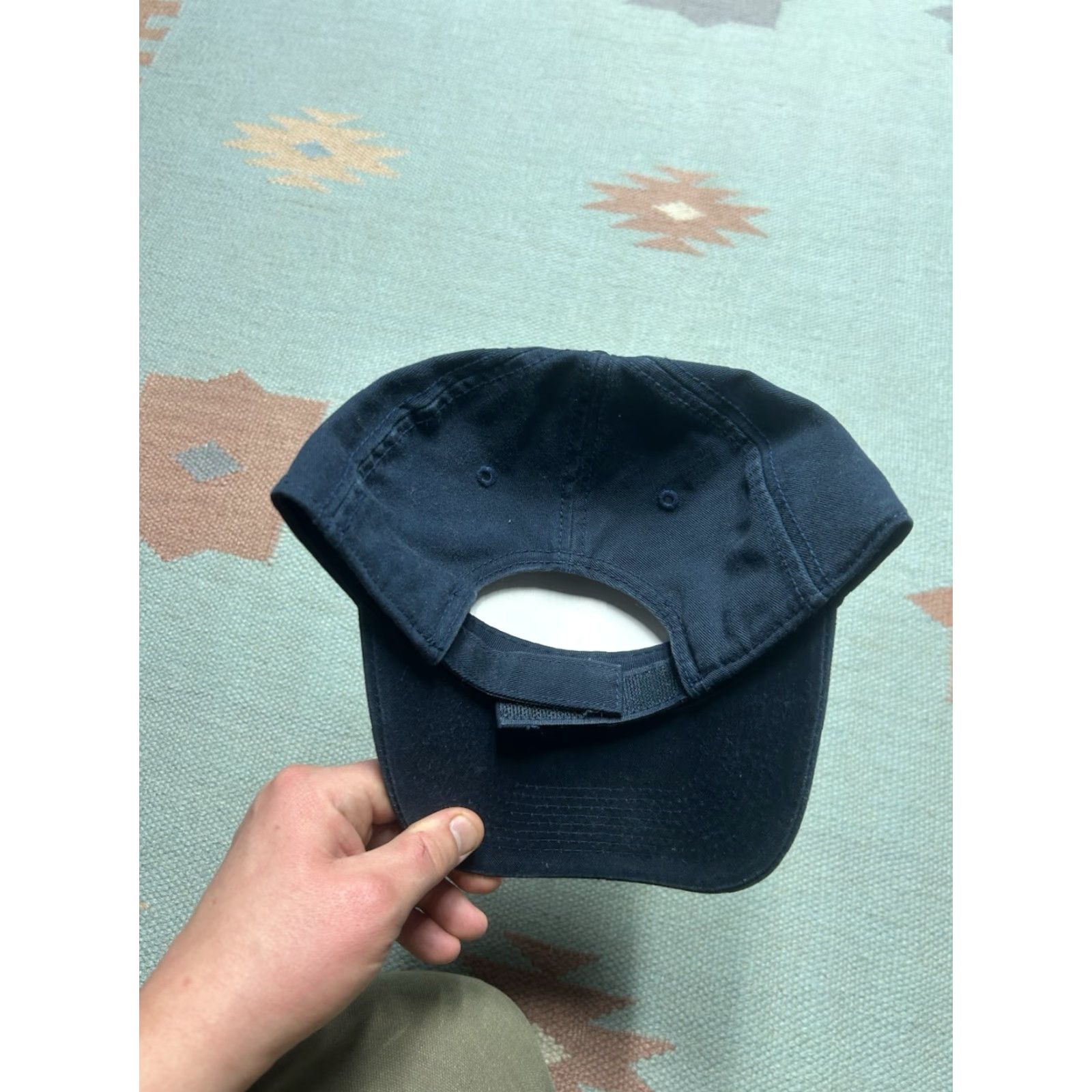 Vintage VINTAGE strapback hat cap Florida beach palm tree embroidered adjustable blue Mens Adjustable Blue Beach Cap Strapback Hat Size ONE SIZE - 4 Thumbnail
