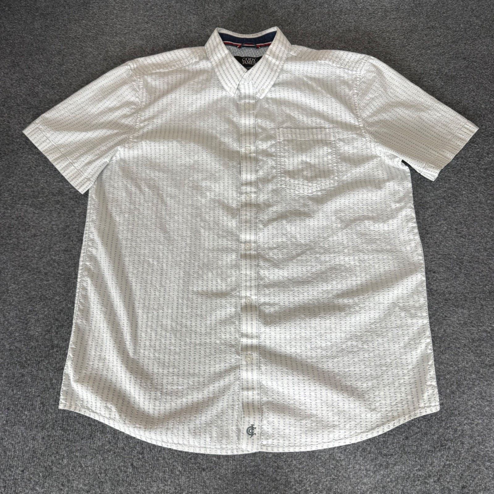 Cody James Core Shirt Mens Large White Seersucker Western