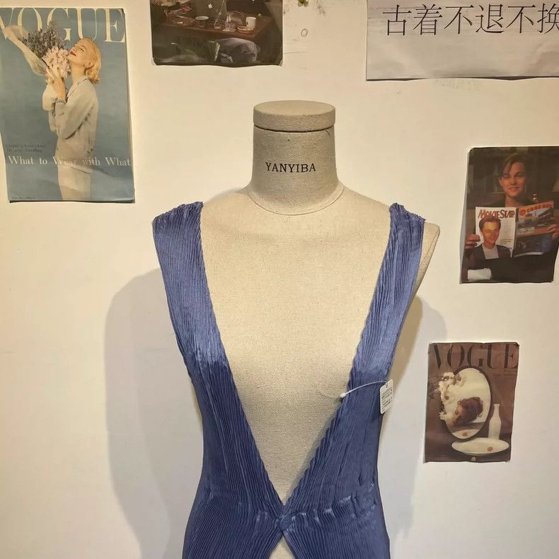 Issey Miyake Issey Miyake Blue pleated dress Size M / US 6-8 / IT 42-44 - 2 Thumbnail