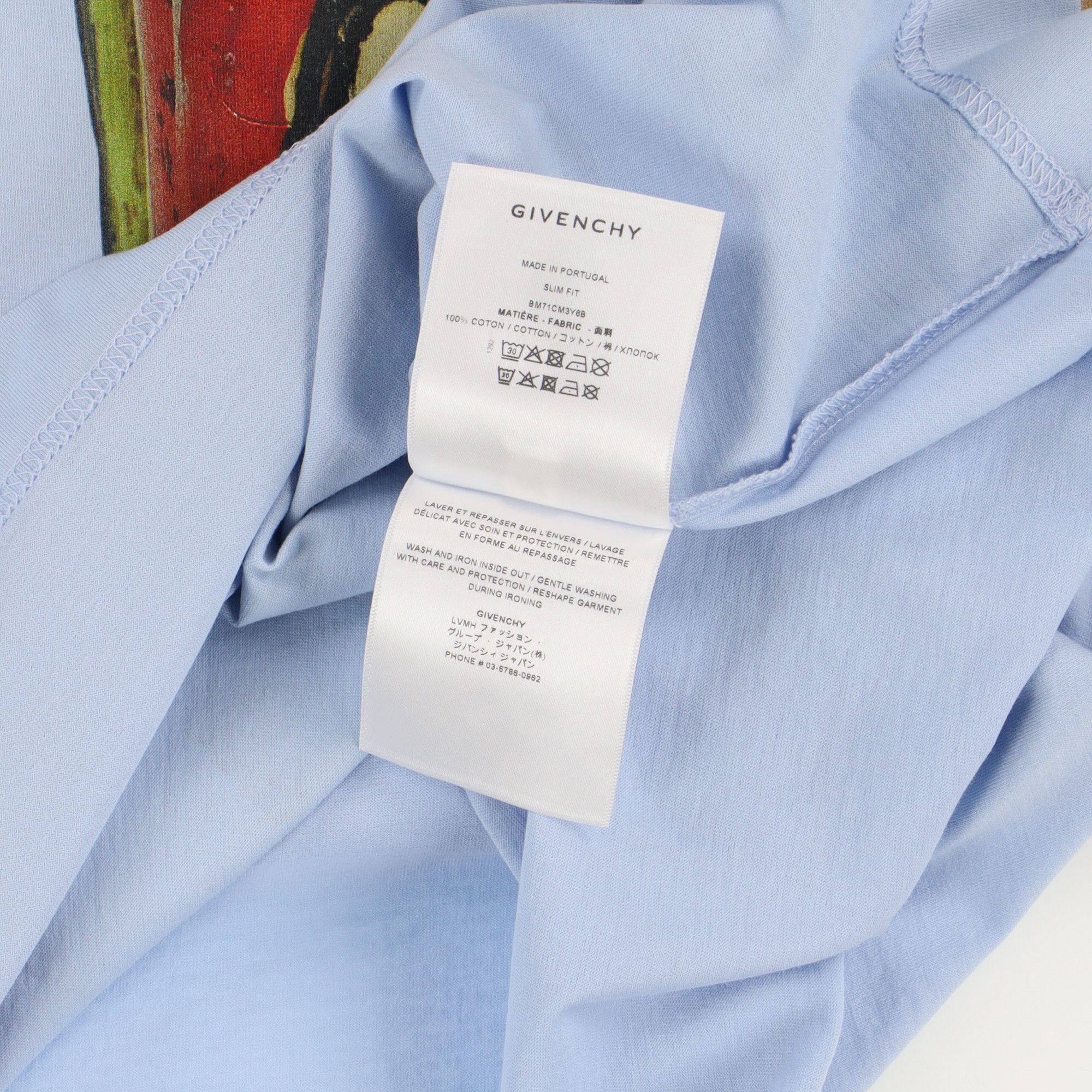 Givenchy x Josh Smith Blue Jerry Can Embroidered Logo T-Shirt Size L / US 10 / IT 46 - 8 Thumbnail