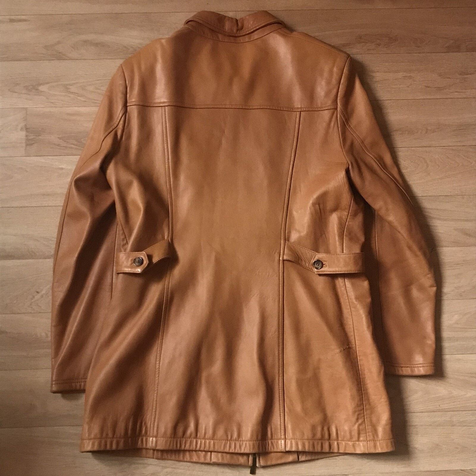 Burberry Burberry London Leather Jacket trench coat Overcoat ORANGE Size L / US 10 / IT 46 - 3 Thumbnail