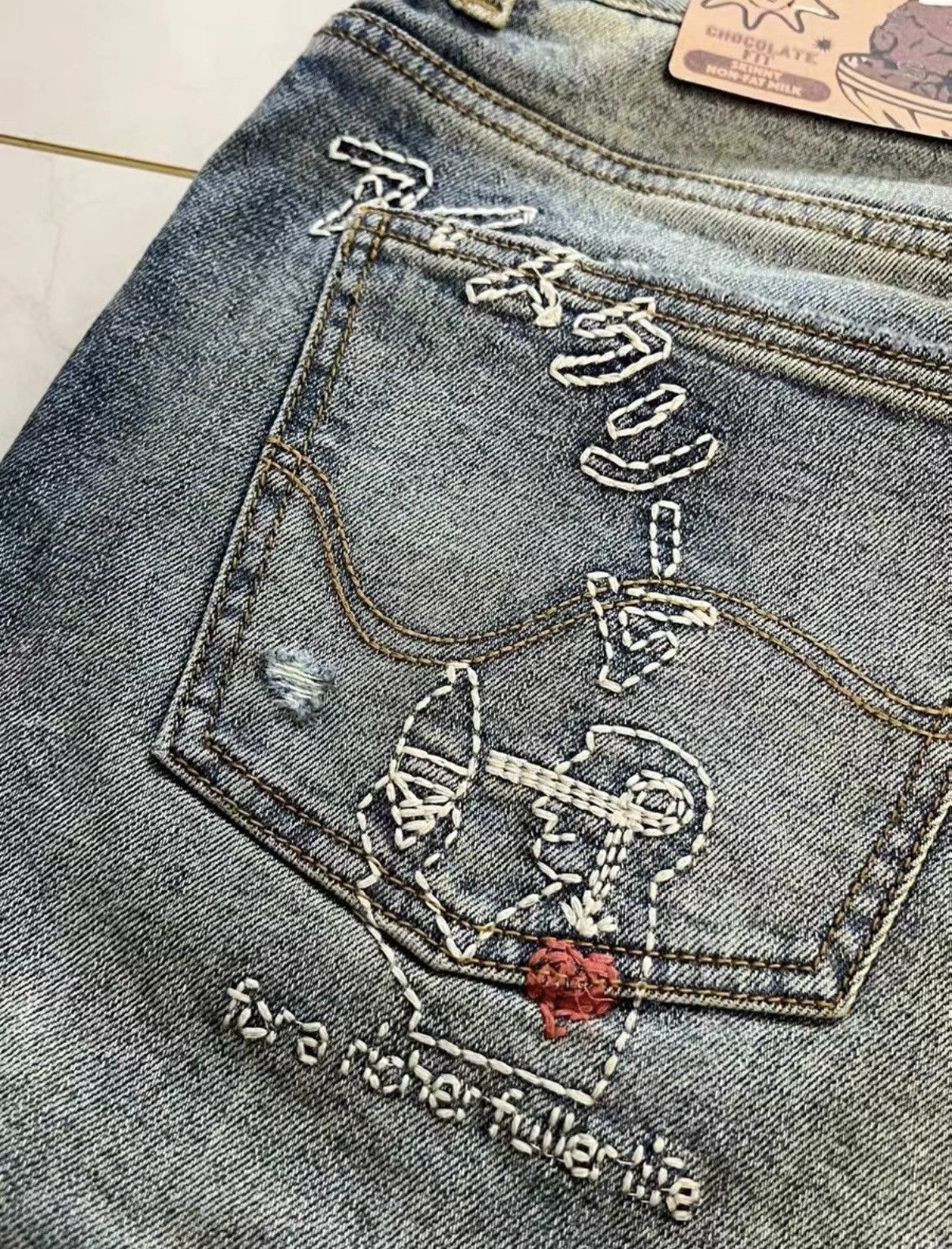 Billionaire Boys Club Billionaire Boys Club ICECREAM Embroidered Flying Dog Jeans Size US 34 / EU 50 - 8 Thumbnail